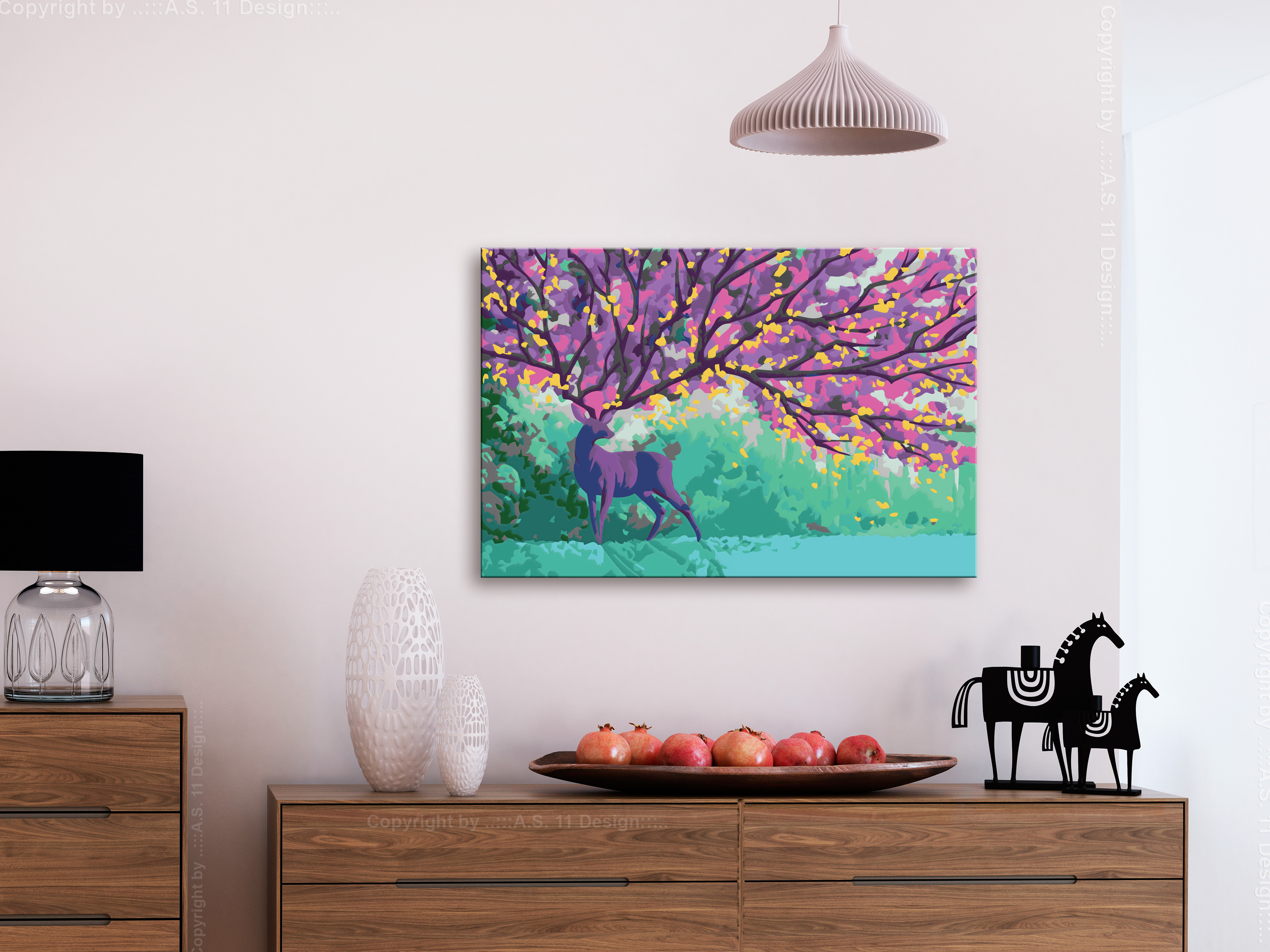 TIERE Malen nach Zahlen Erwachsene Wandbild Malset Malvorlage 60x40 n-A-0373-d-a