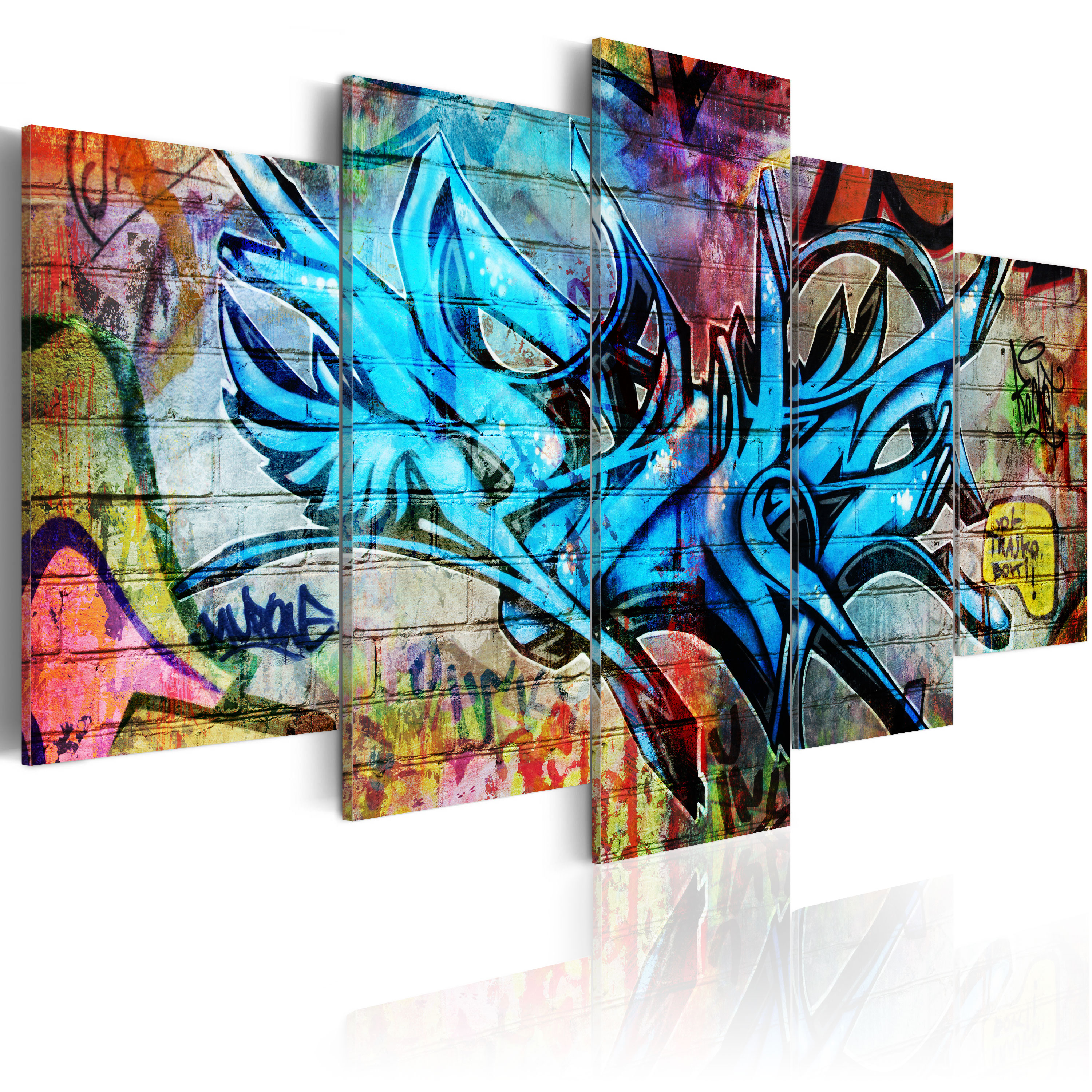 LEINWAND BILDER XXL WANDBILD WANDBILD! GRAFFITI STREET ART MURAL SKATE