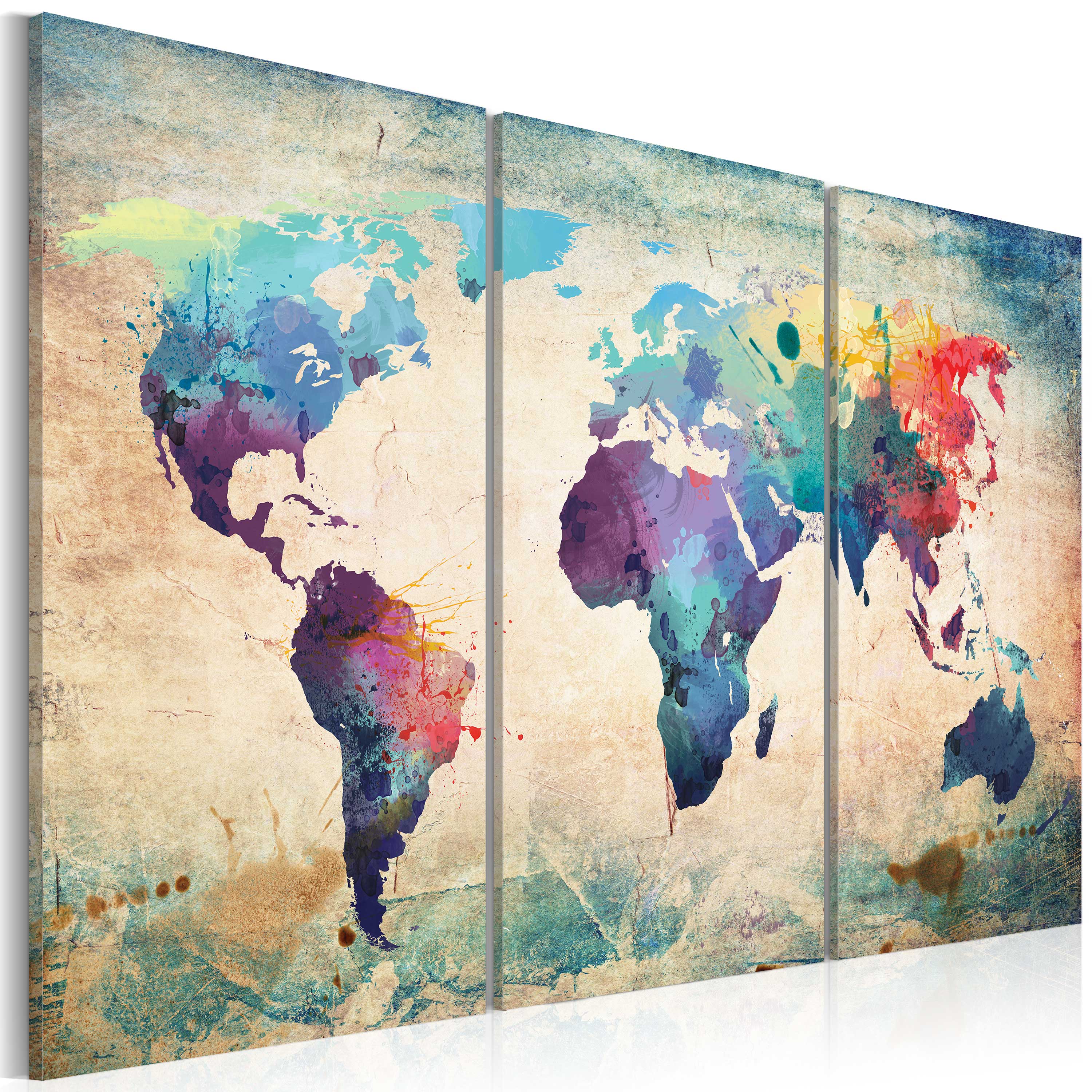 TOP VLIES LEINWAND BILDER XXL KUNSTDRUCK BILD WANDBILD WELTKARTE ... TOP VLIES LEINWAND BILDER XXL KUNSTDRUCK BILD WANDBILD WELTKARTE ...