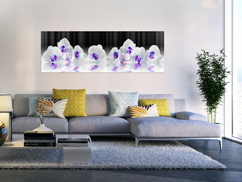 Fleurs Orchidée Zen Spa peintures murales images XXL toile canevas b-a-0253-b-b