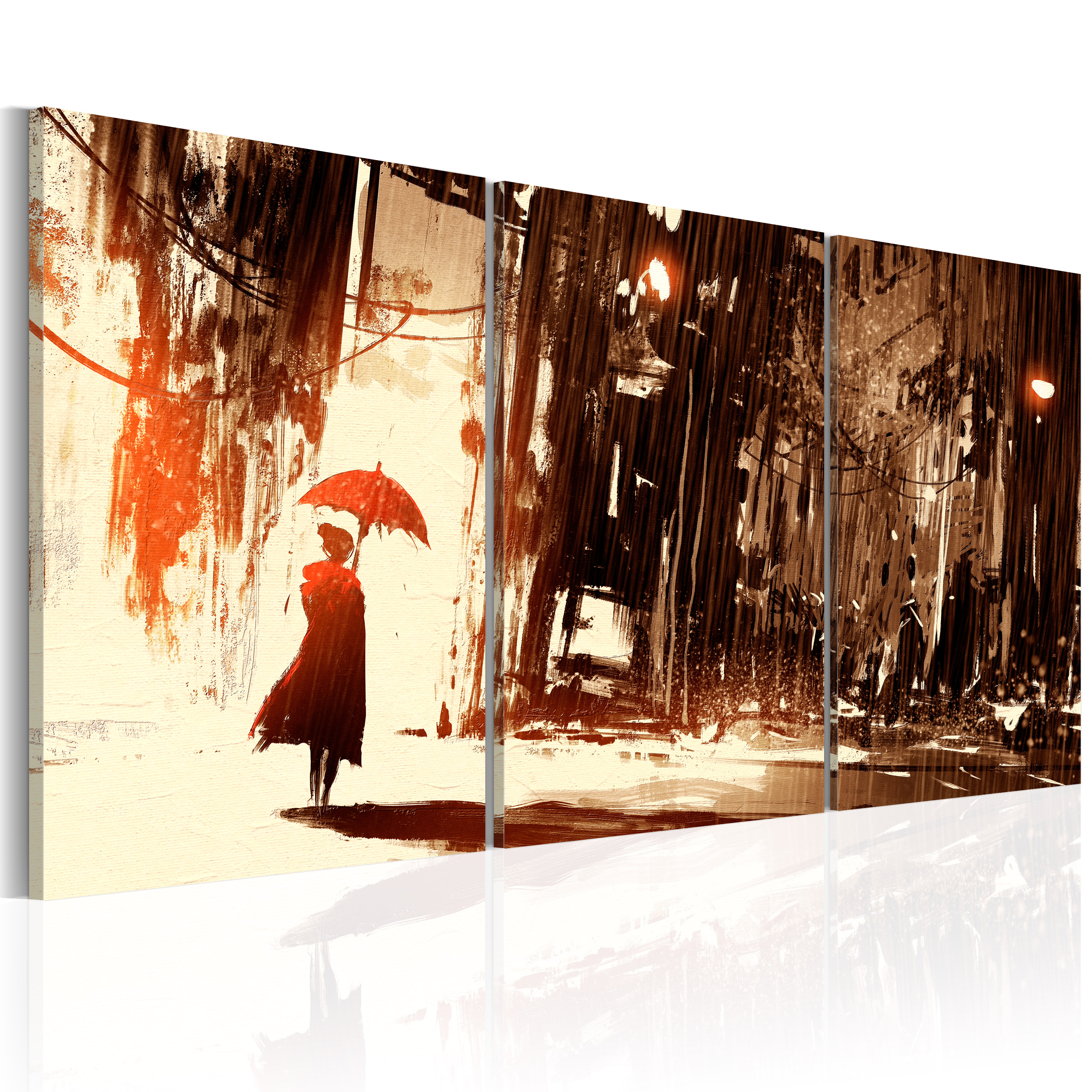 WANDBILDER XXL WOHNZIMMER LEINWAND BILDER STADT REGEN FRAU 3 TEILIG ... WANDBILDER XXL WOHNZIMMER LEINWAND BILDER STADT REGEN FRAU 3 TEILIG ...