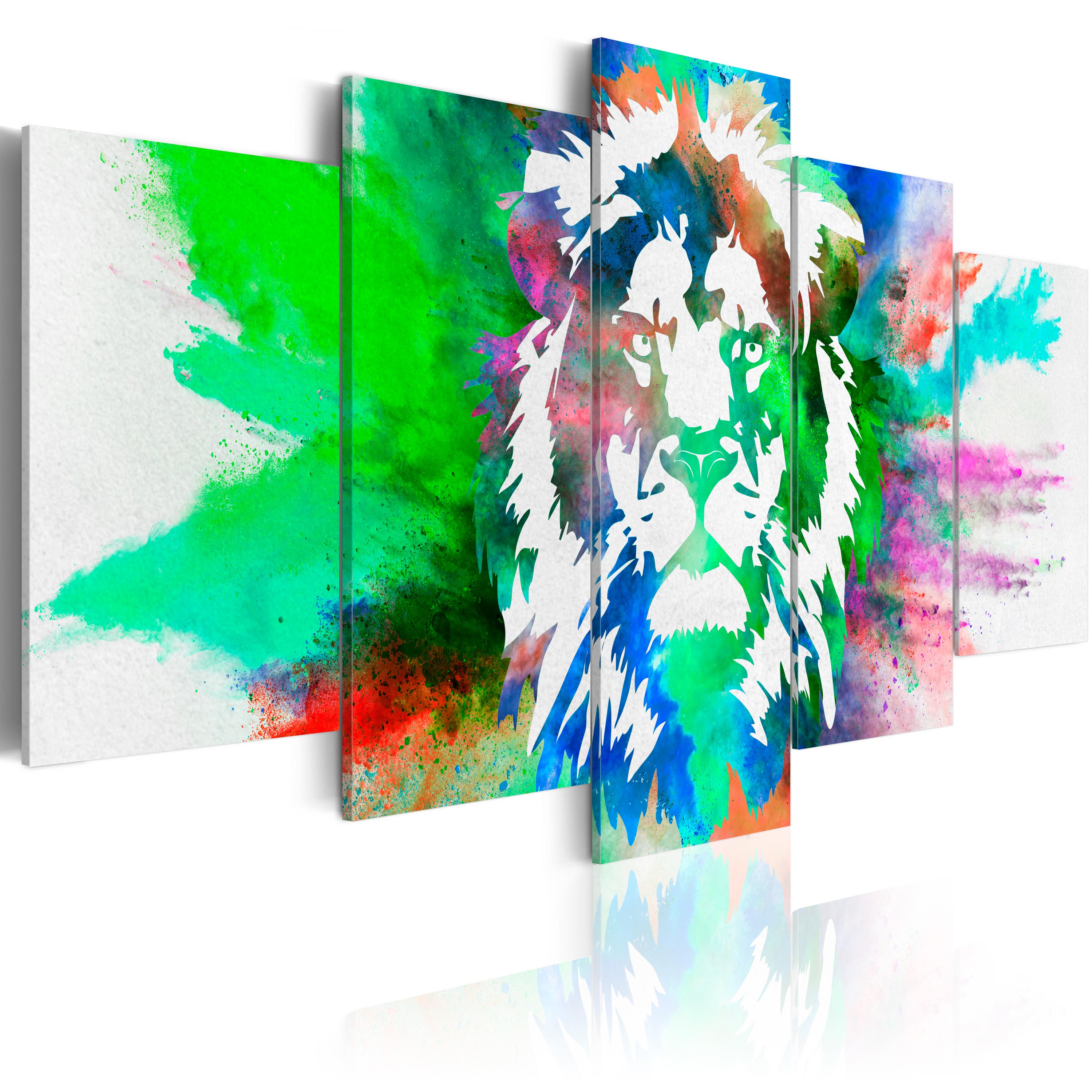 bild wohnzimmer bunt:LEINWAND-BILDER-XXL-KUNSTDRUCK-BILD-BUNT-LOWE-TIER-ABSTRAKT-g-C-0019-b bild wohnzimmer bunt:LEINWAND-BILDER-XXL-KUNSTDRUCK-BILD-BUNT-LOWE-TIER-ABSTRAKT-g-C-0019-b
