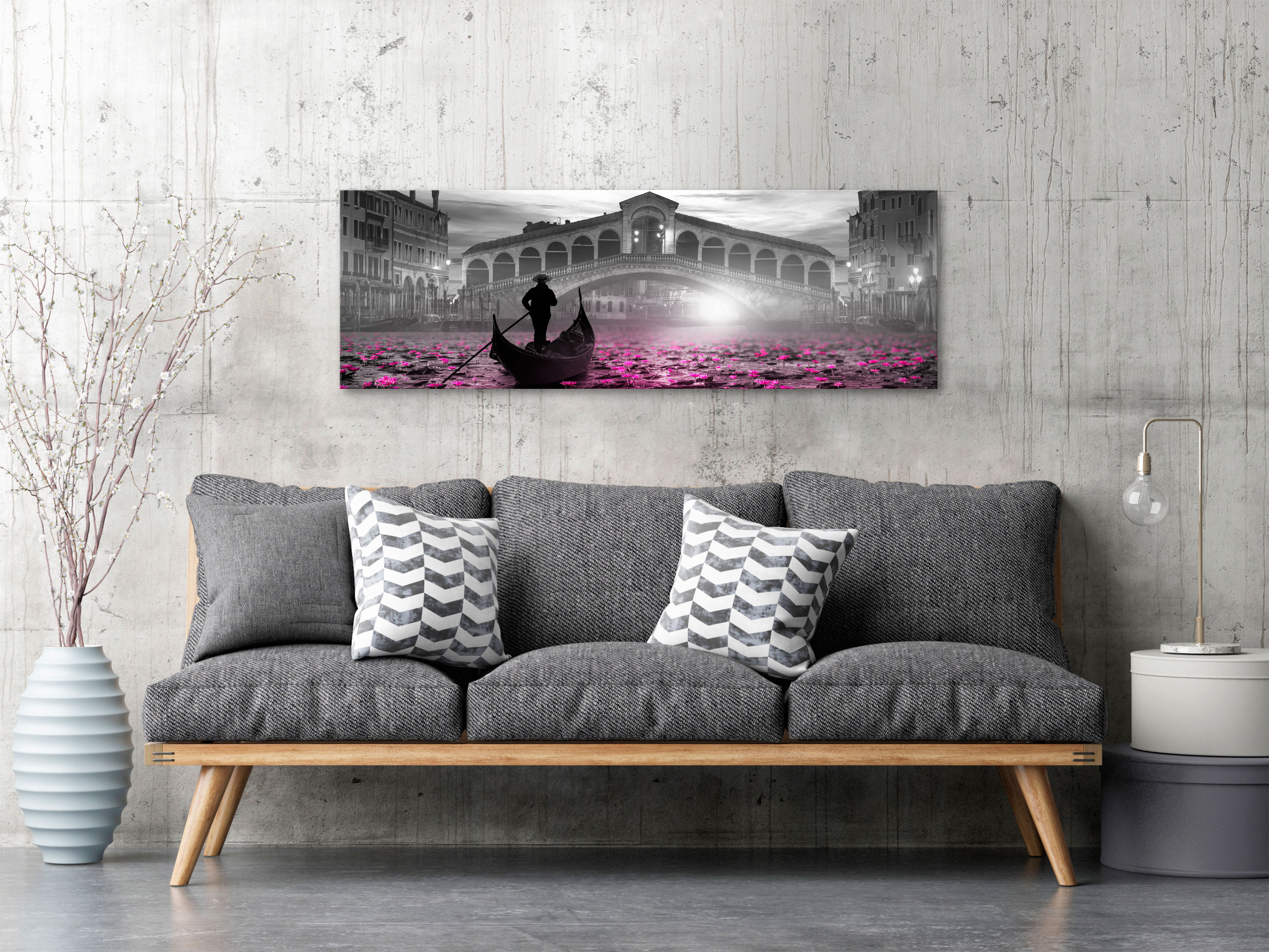 ARCHITEKTUR VENEDIG BOOT ITALY Wandbilder xxl Bilder Vlies Leinwand c-A-0146-b-b
