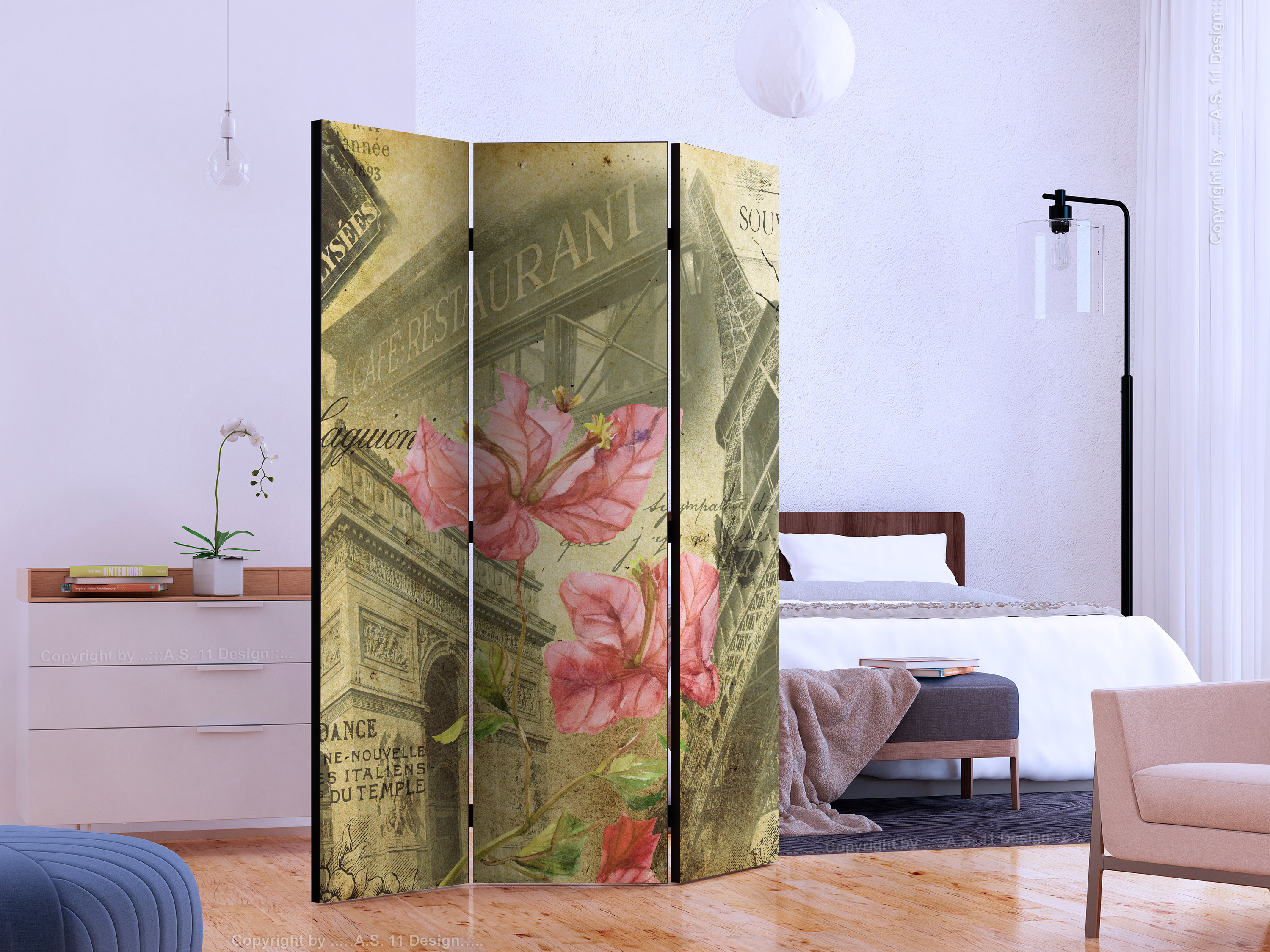 Deko Paravent Raumteiler Trennwand Spanische Wand Sichtschutz d-C-0110-z-c