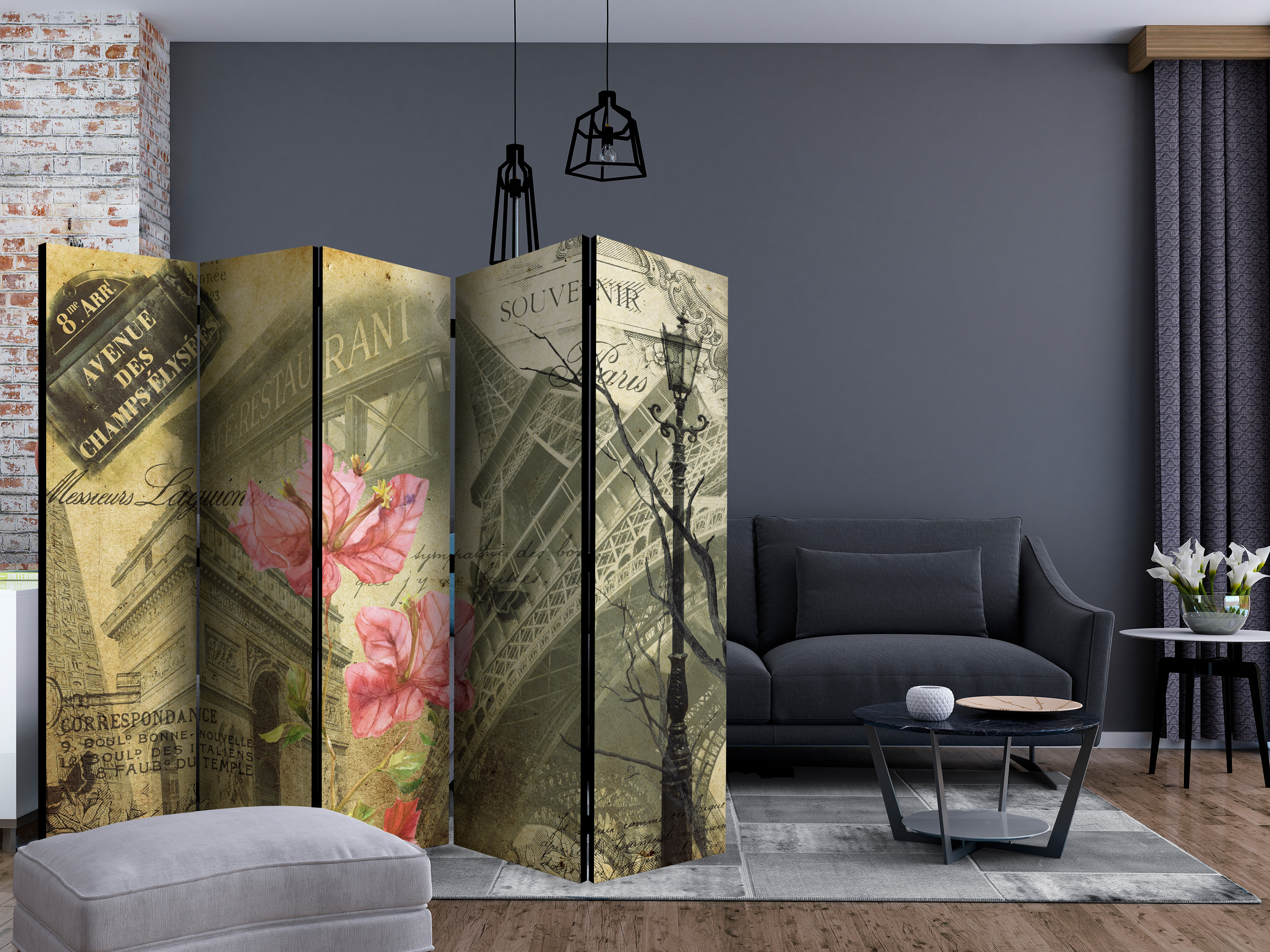 Deko Paravent Raumteiler Trennwand Spanische Wand Sichtschutz d-C-0110-z-c