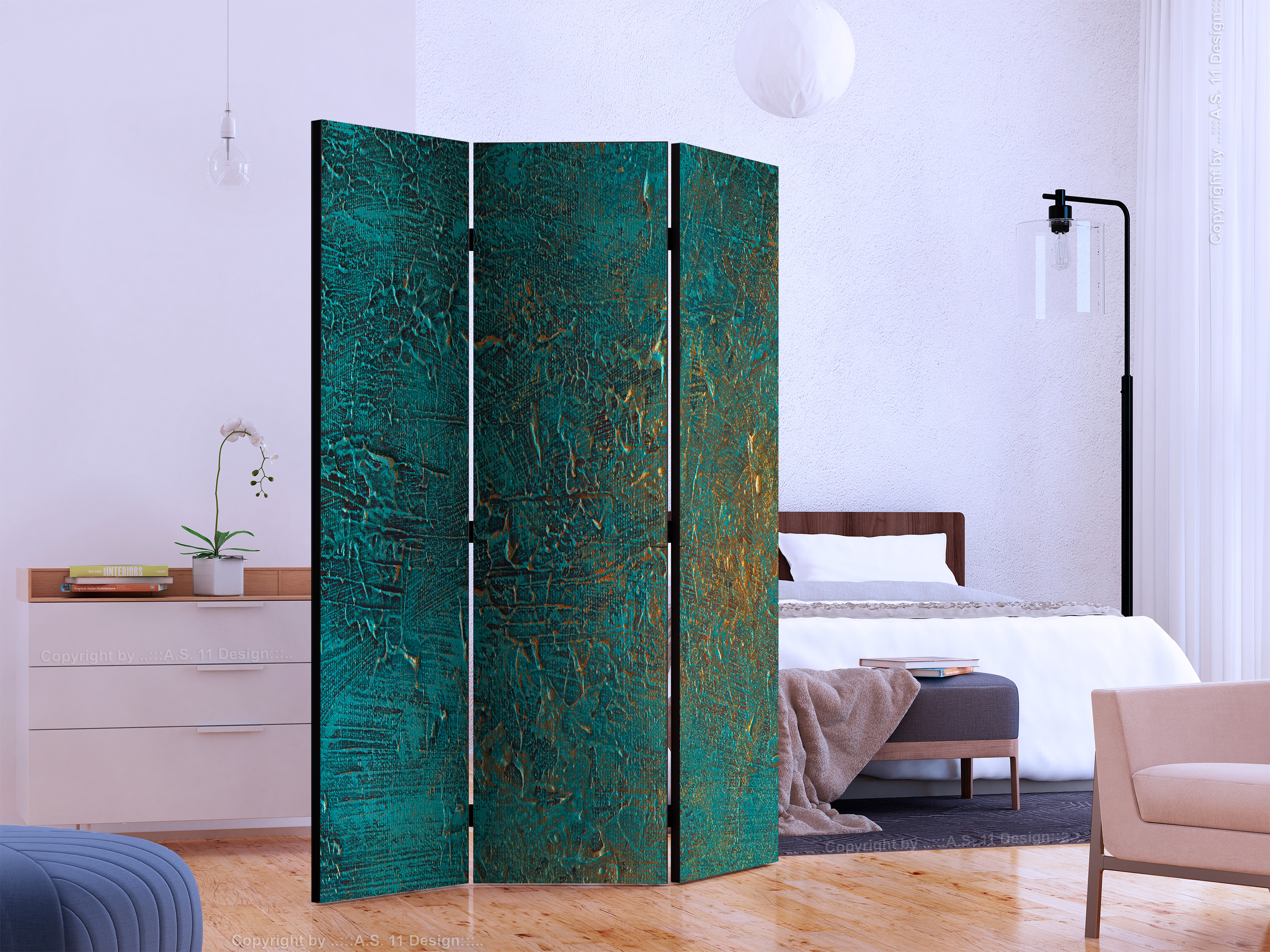 Deko Paravent Raumteiler Trennwand Spanische Wand Sichtschutz f-A-0432-z-c
