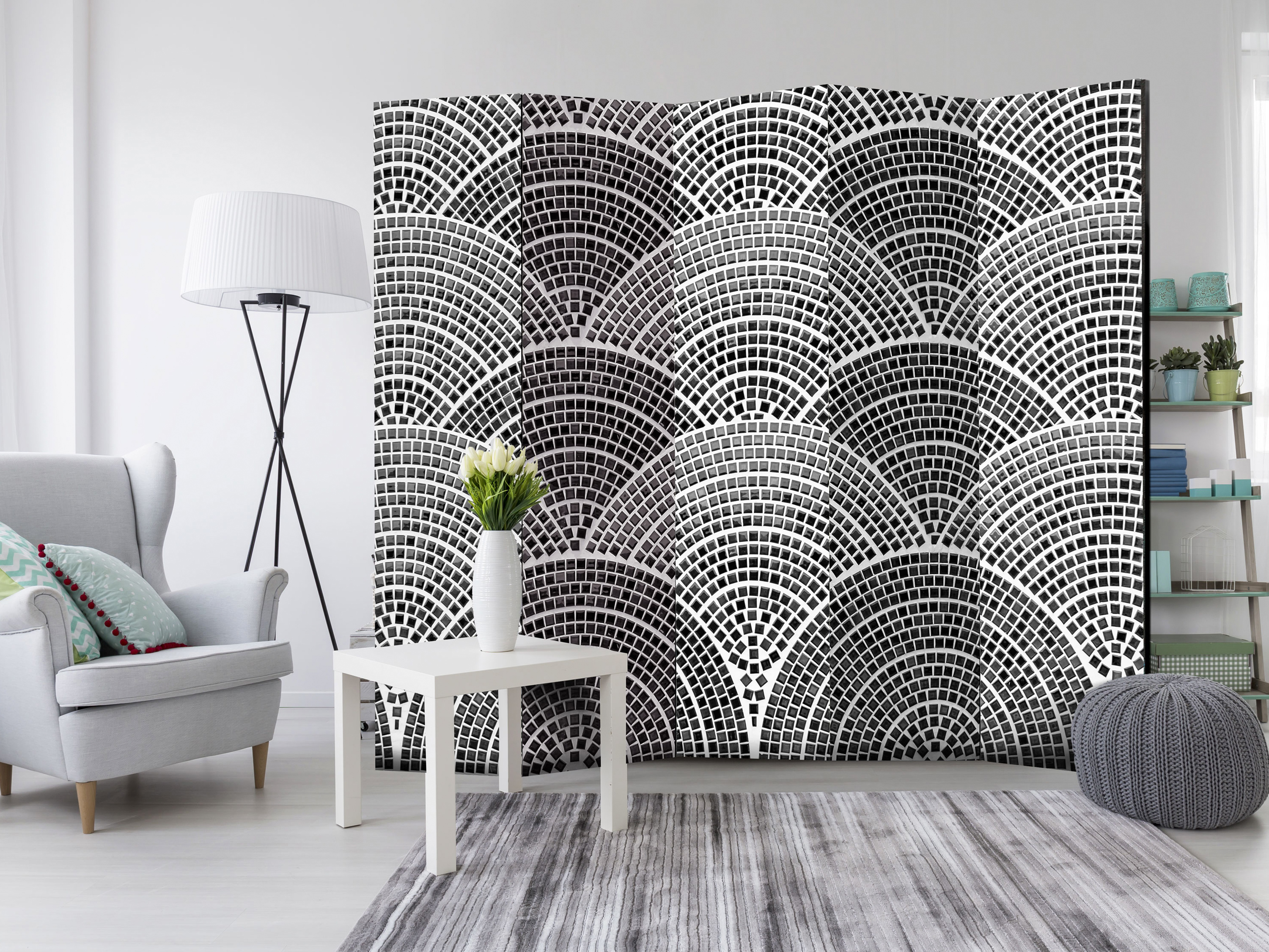 Deco biombo separación de español espacios tabique español de pared mosaico negro blanco 2 formatos e64f65 Deco biombo separación de español espacios tabique español de pared mosaico negro blanco 2 formatos e64f65