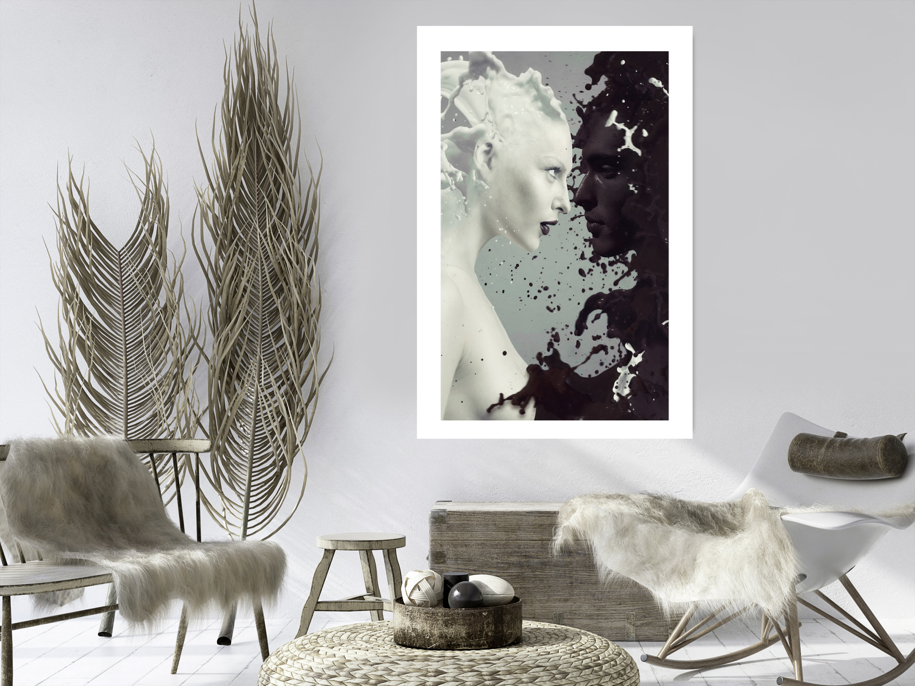Poster mit Rahmen Bilder gerahmte Wandbild Kunstdruck Bilderrahmen h-B-0113-ao-a