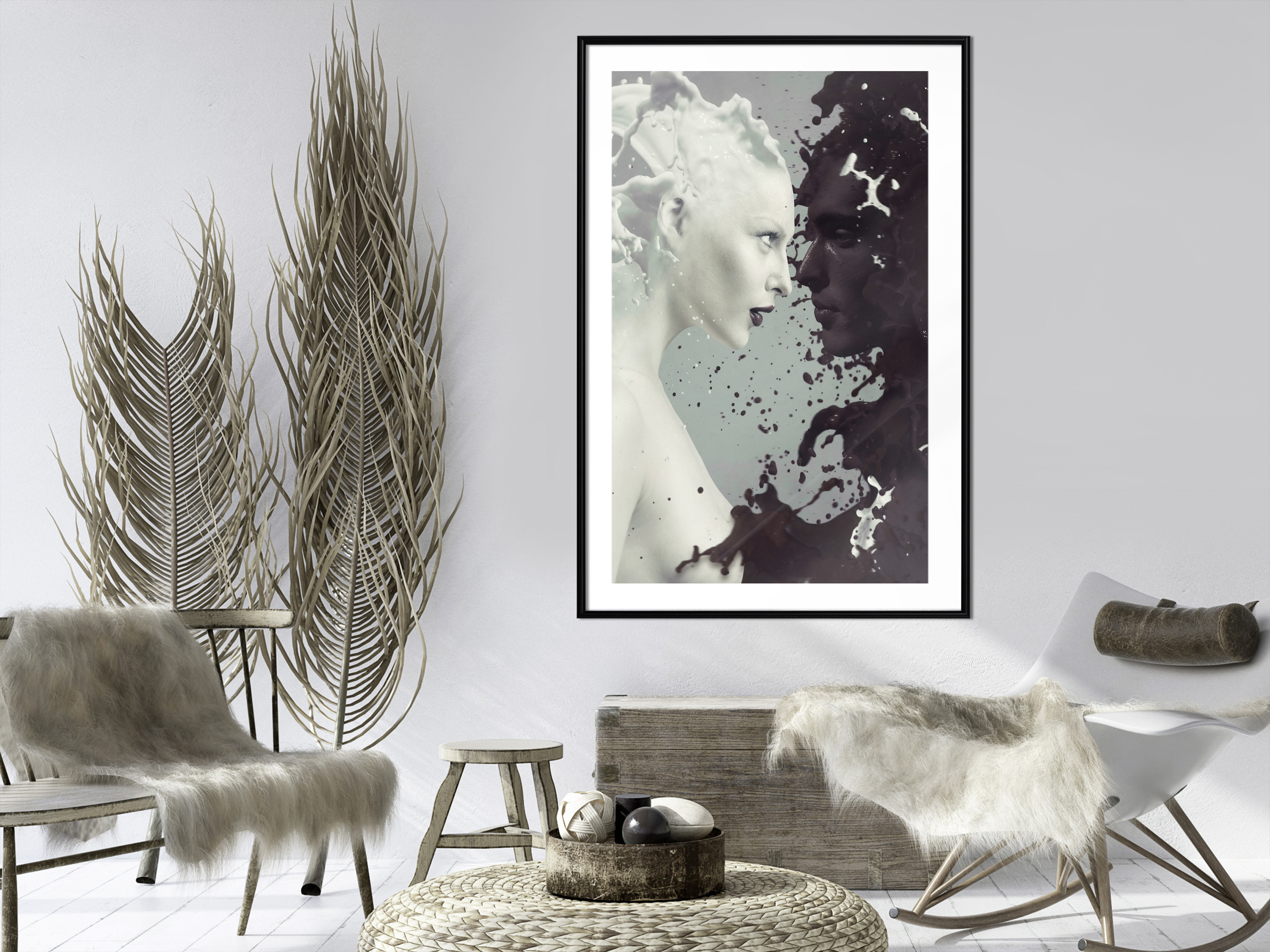 Poster mit Rahmen Bilder gerahmte Wandbild Kunstdruck Bilderrahmen h-B-0113-ao-a