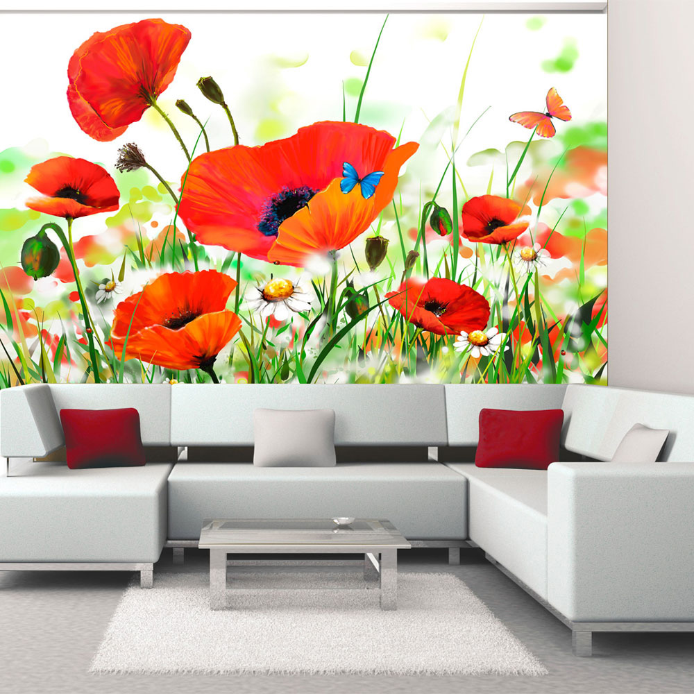 Wallpaper - Country poppies - 250x193
