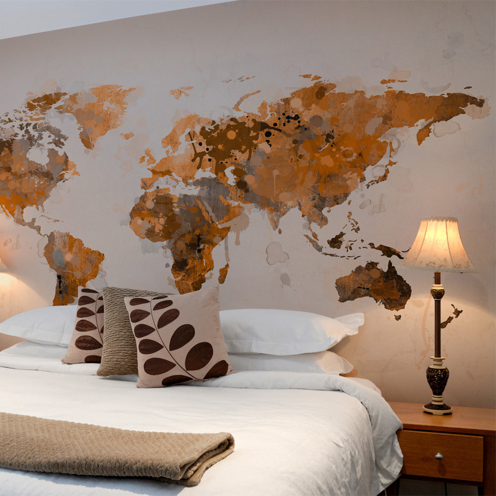Wallpaper - World in brown shades - 400x309