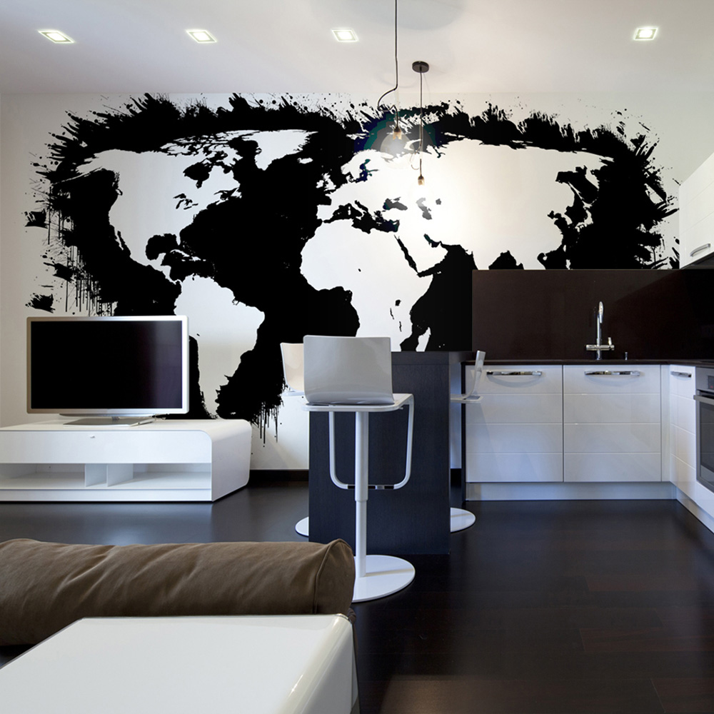 Wallpaper - White continents, black oceans... - 450x270