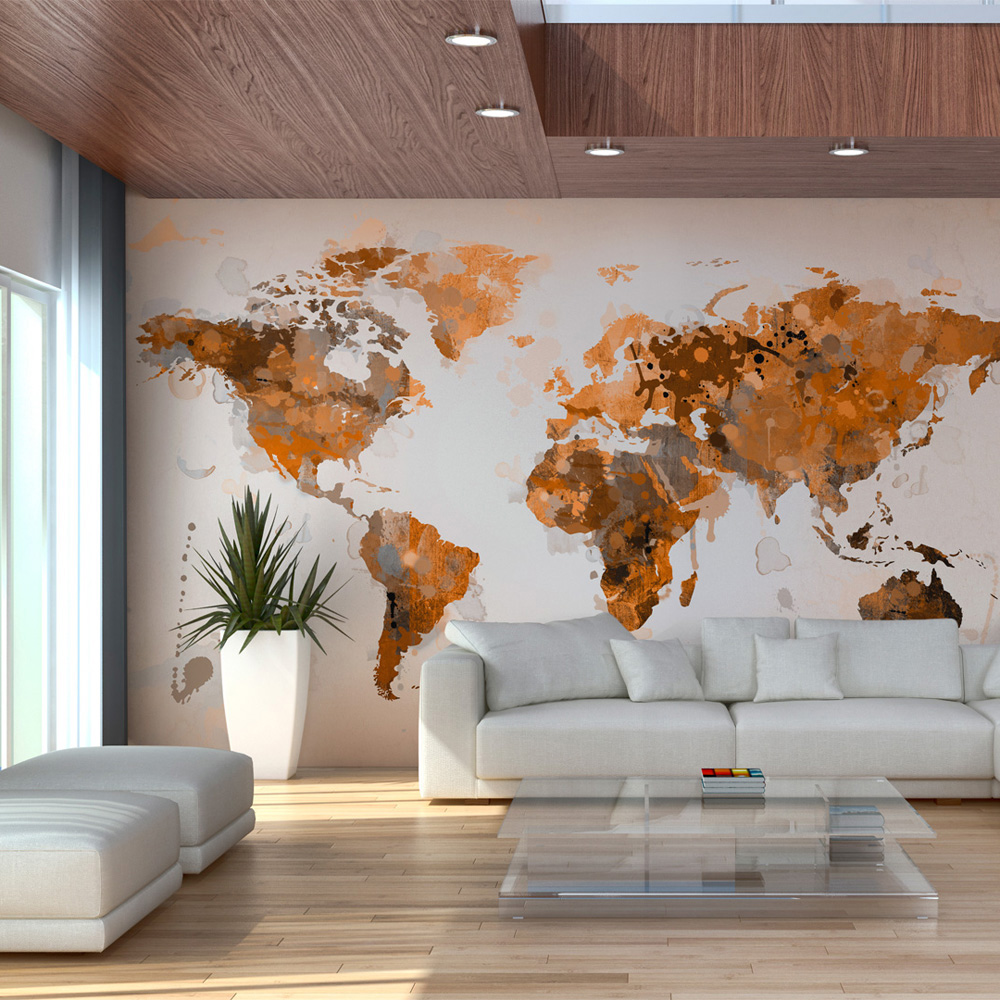 Wallpaper - World in brown shades - 450x270