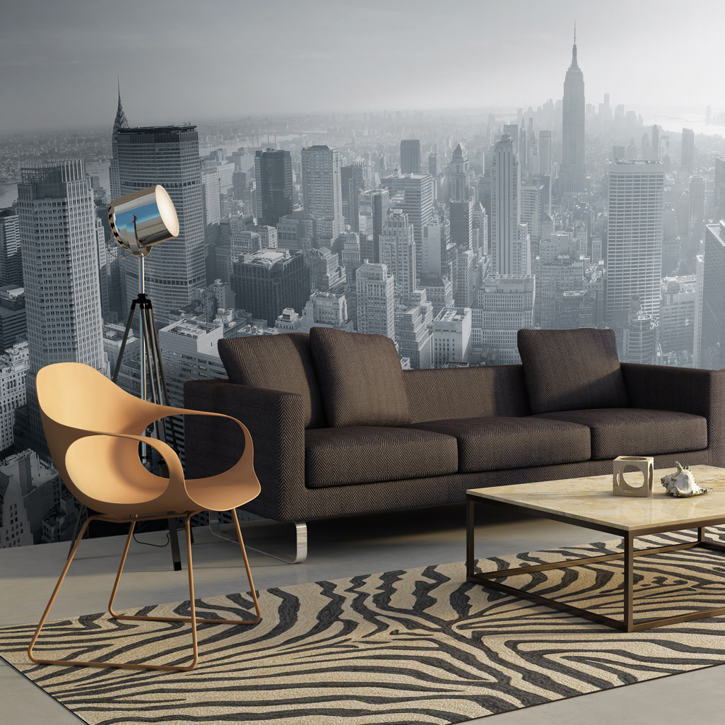 XXL wallpaper - New York City skyline in black and white - 550x270