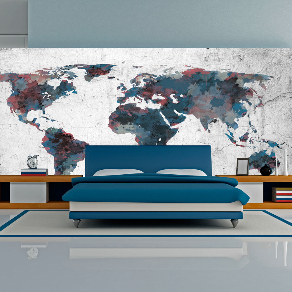 XXL wallpaper - World map on the wall - 550x270