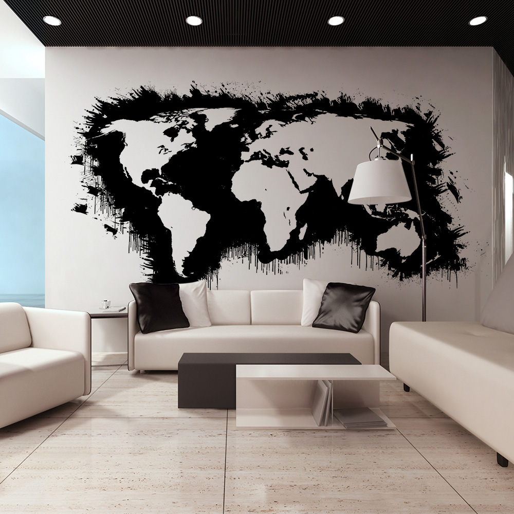 XXL wallpaper - White continents, black oceans... - 550x270