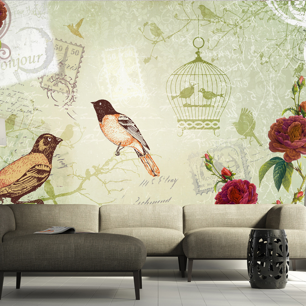 Wallpaper - Vintage birds - 100x70