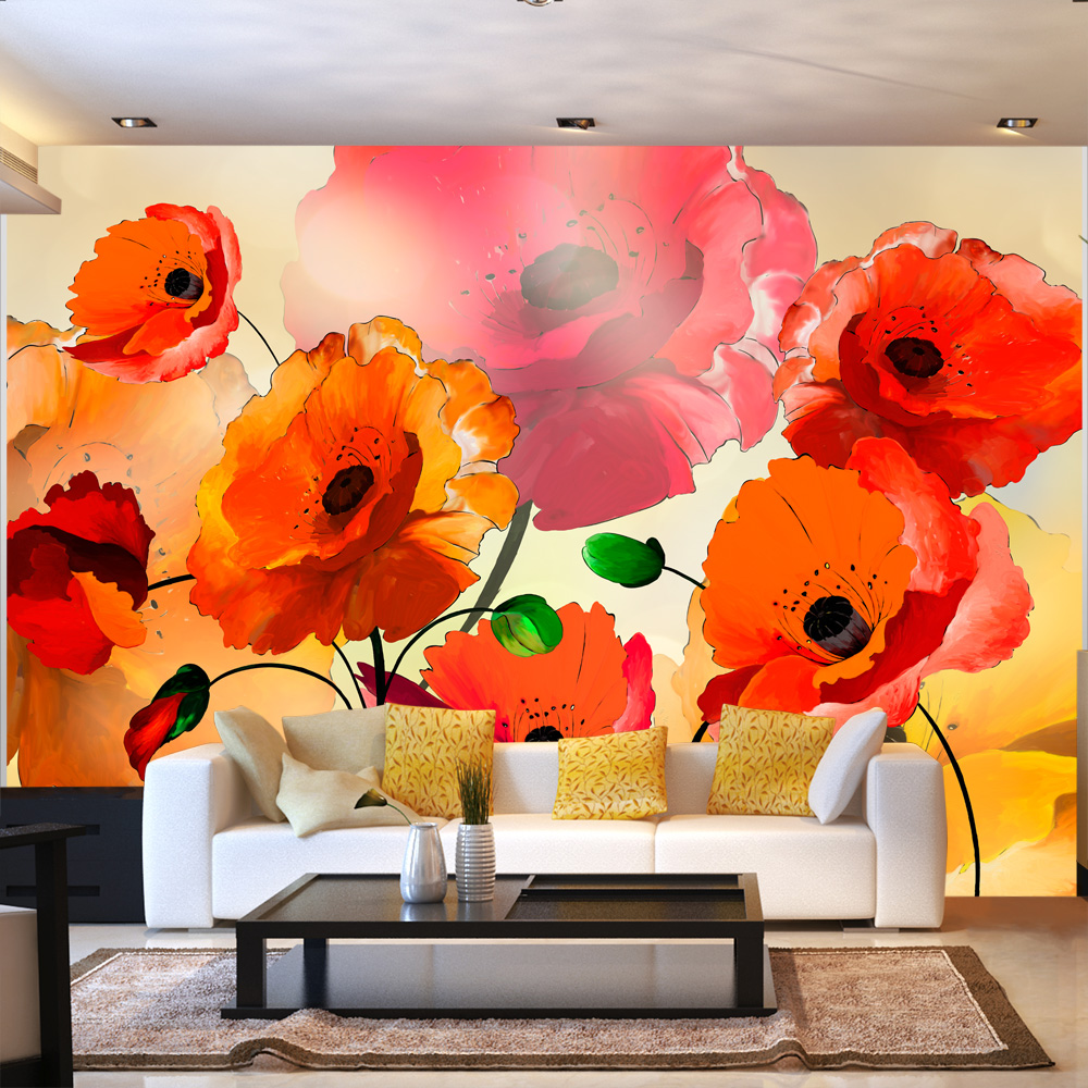 Wallpaper - Velvet Poppies - 200x140