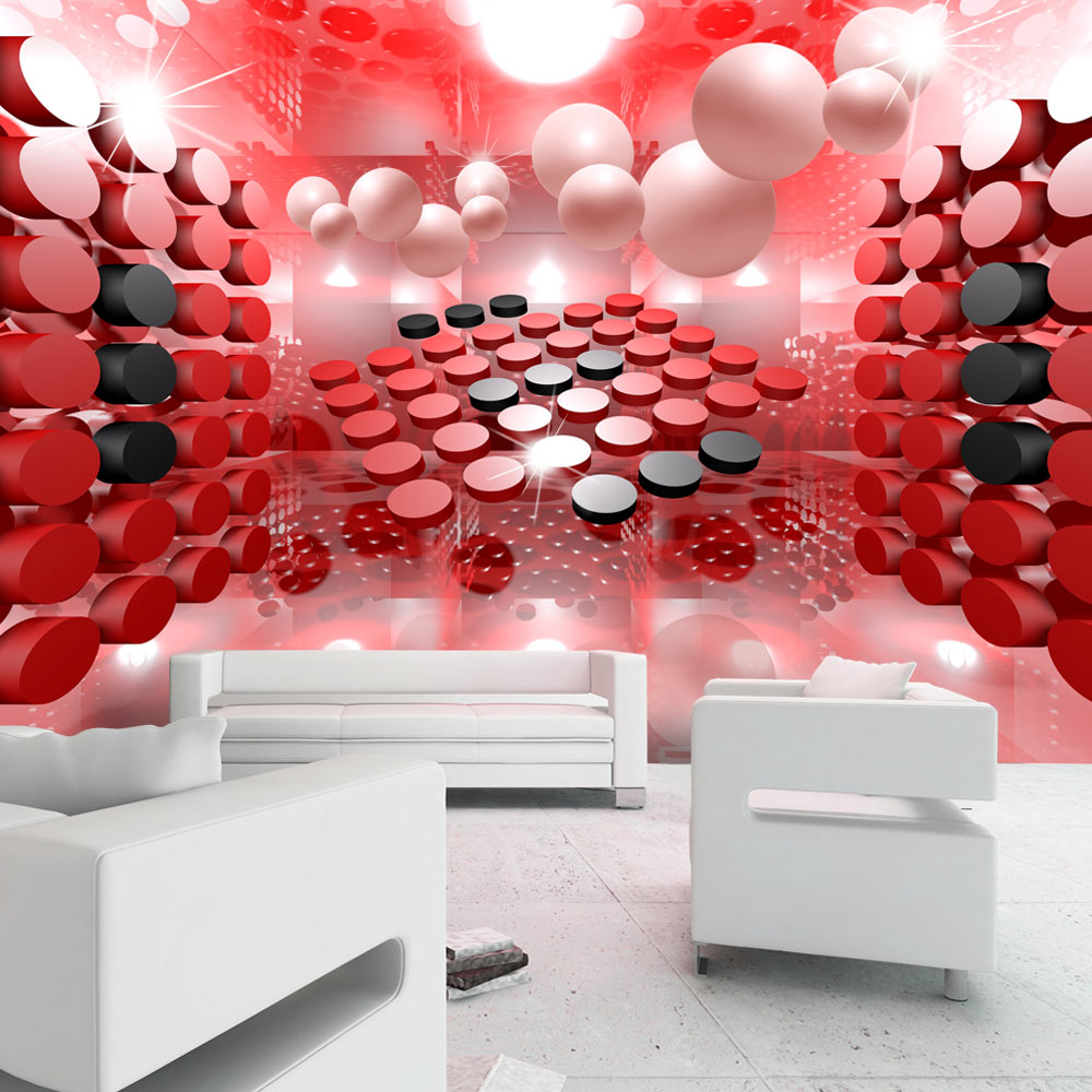 Wallpaper - Playing in red and black - 100x70