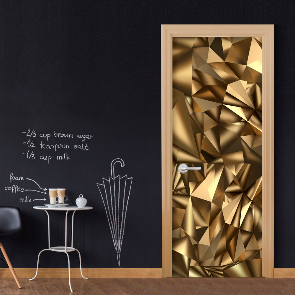 Photo wallpaper on the door - Photo wallpaper - Golden Geometry I - 100x210