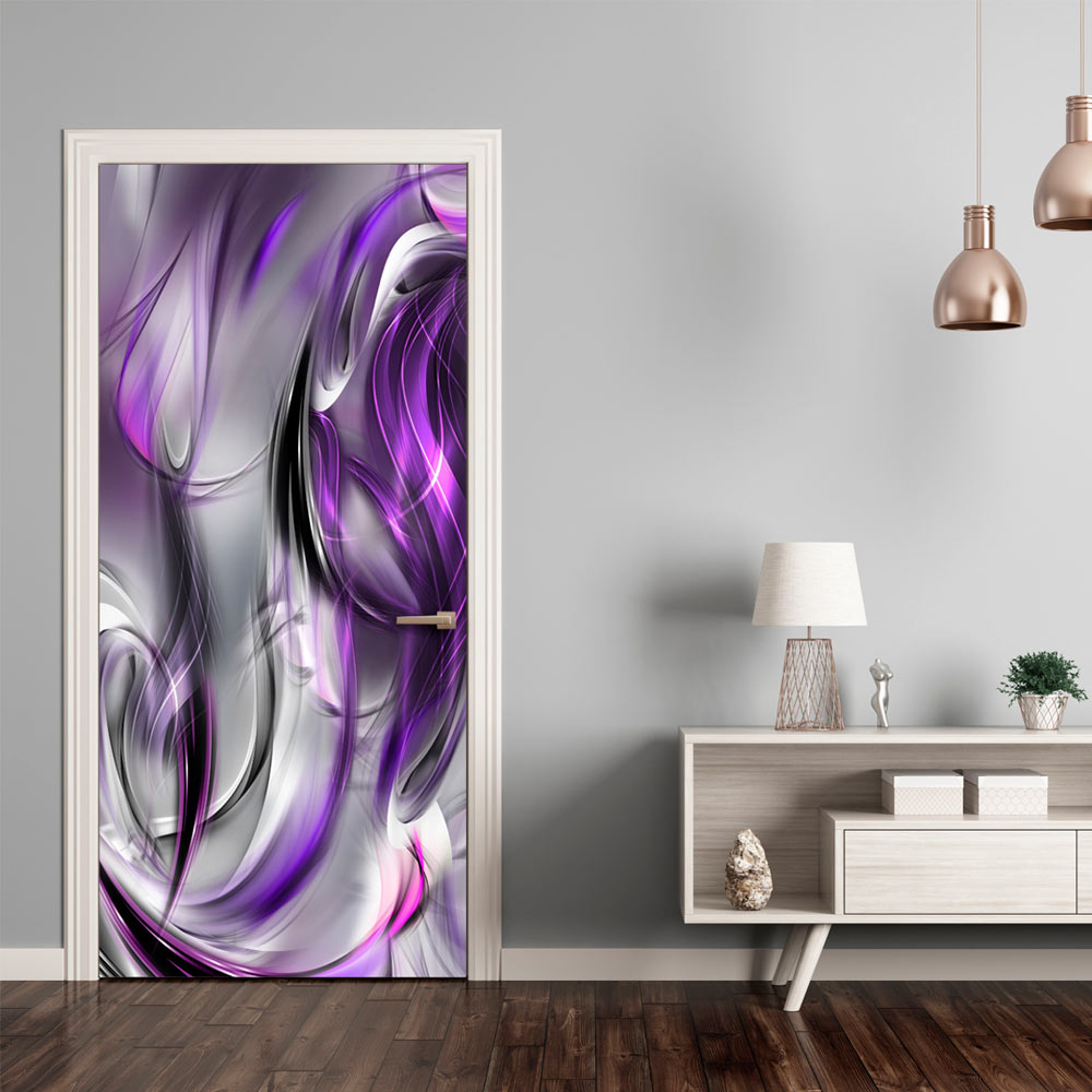 Photo wallpaper on the door - Photo wallpaper – Purple abstraction I - 90x210
