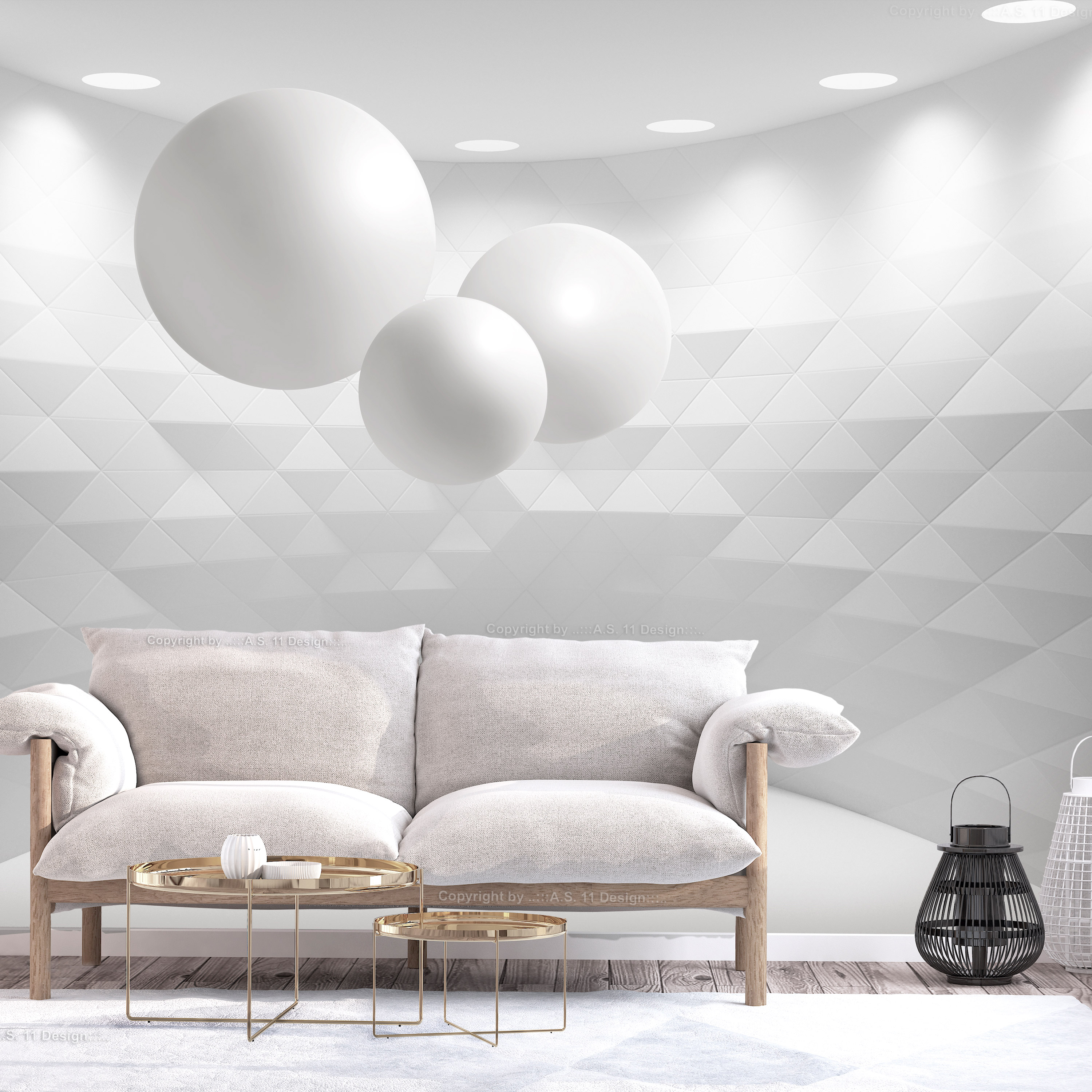 Self-adhesive Wallpaper - Geometric Room - 98x70