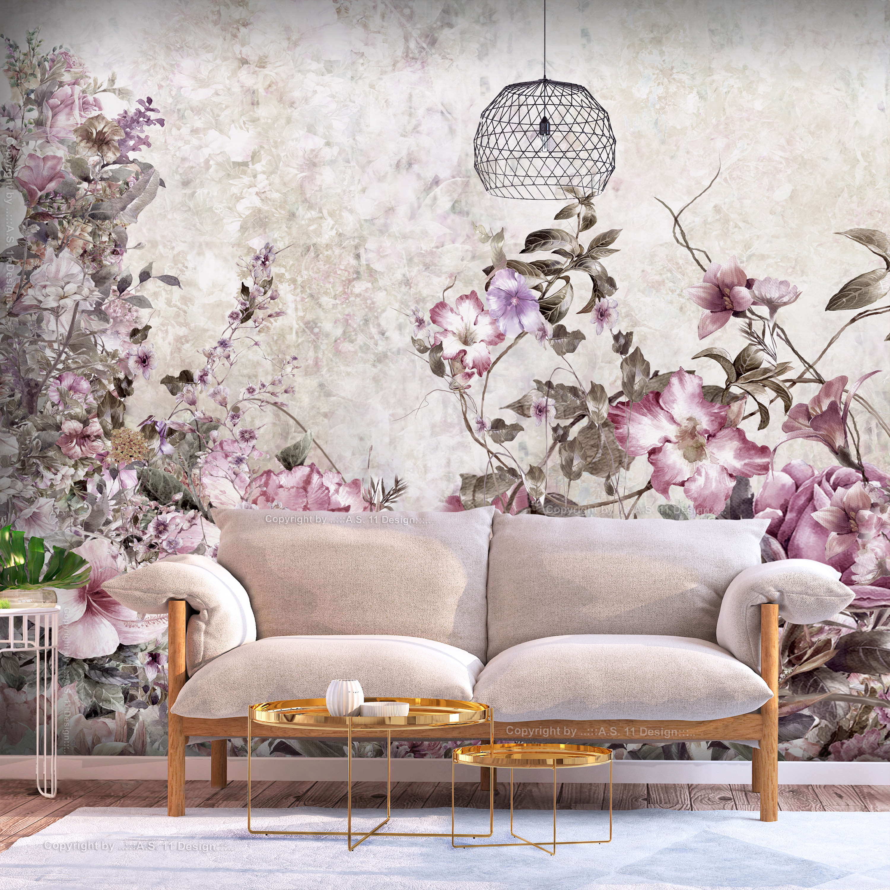 Self-adhesive Wallpaper - Floral Meadow - 196x140