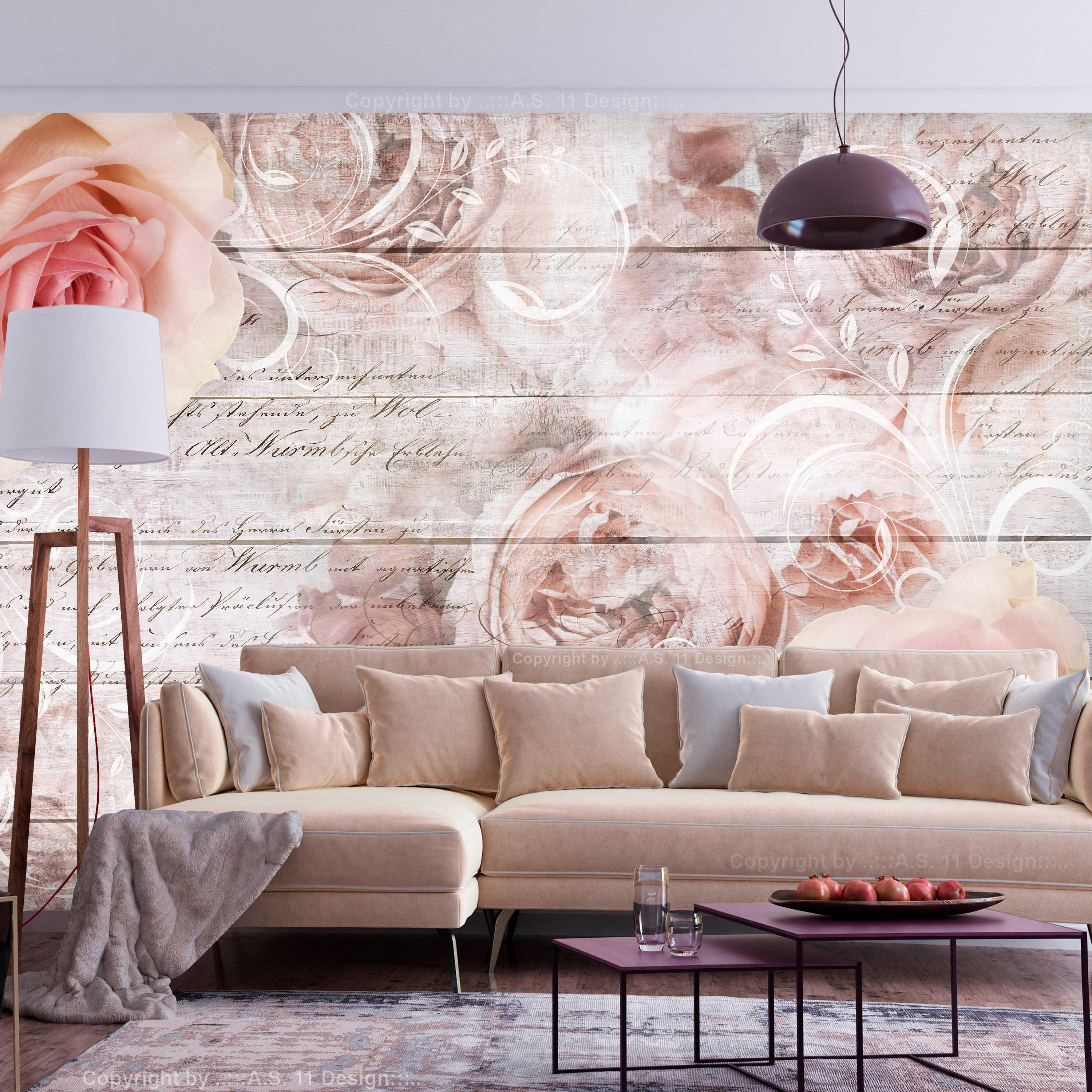 Self-adhesive Wallpaper - Rose Work - 196x140