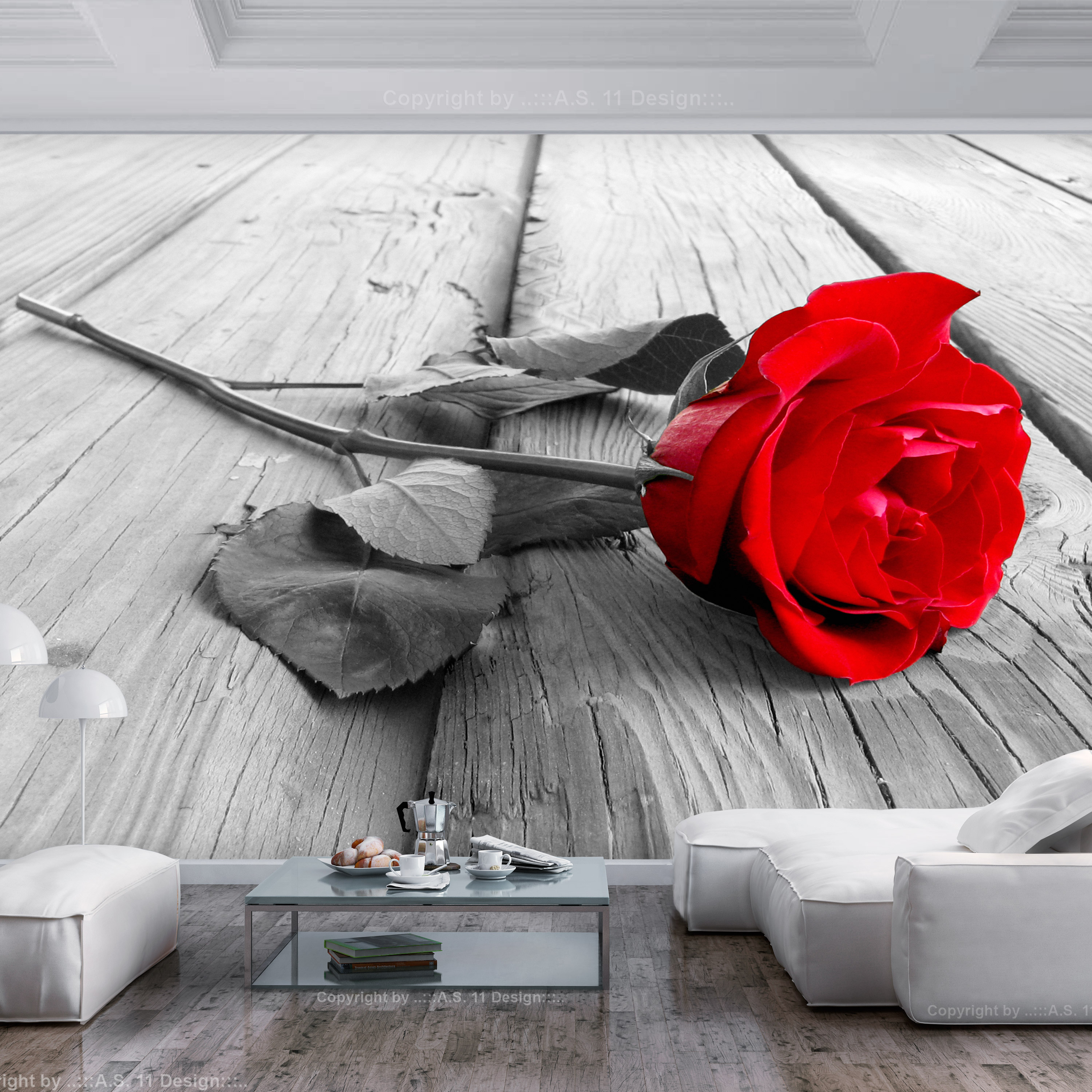 Self-adhesive Wallpaper - Abandoned Rose - 392x280