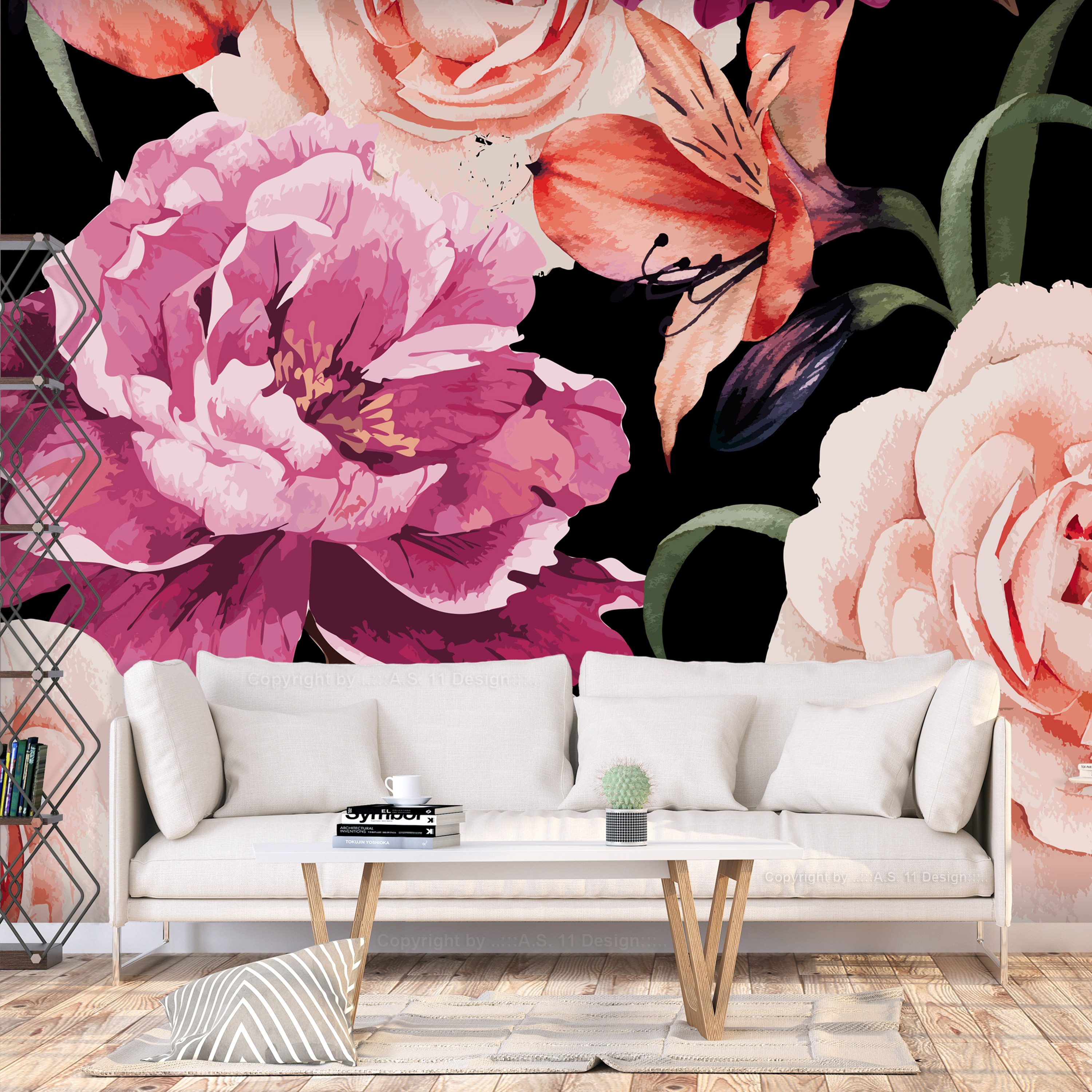 Self-adhesive Wallpaper - Roses of Love - 392x280