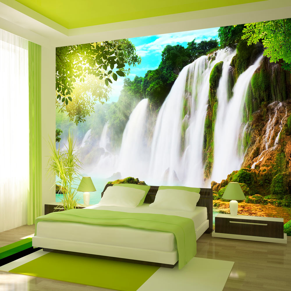 Self-adhesive Wallpaper - The beauty of nature: Waterfall - 343x245