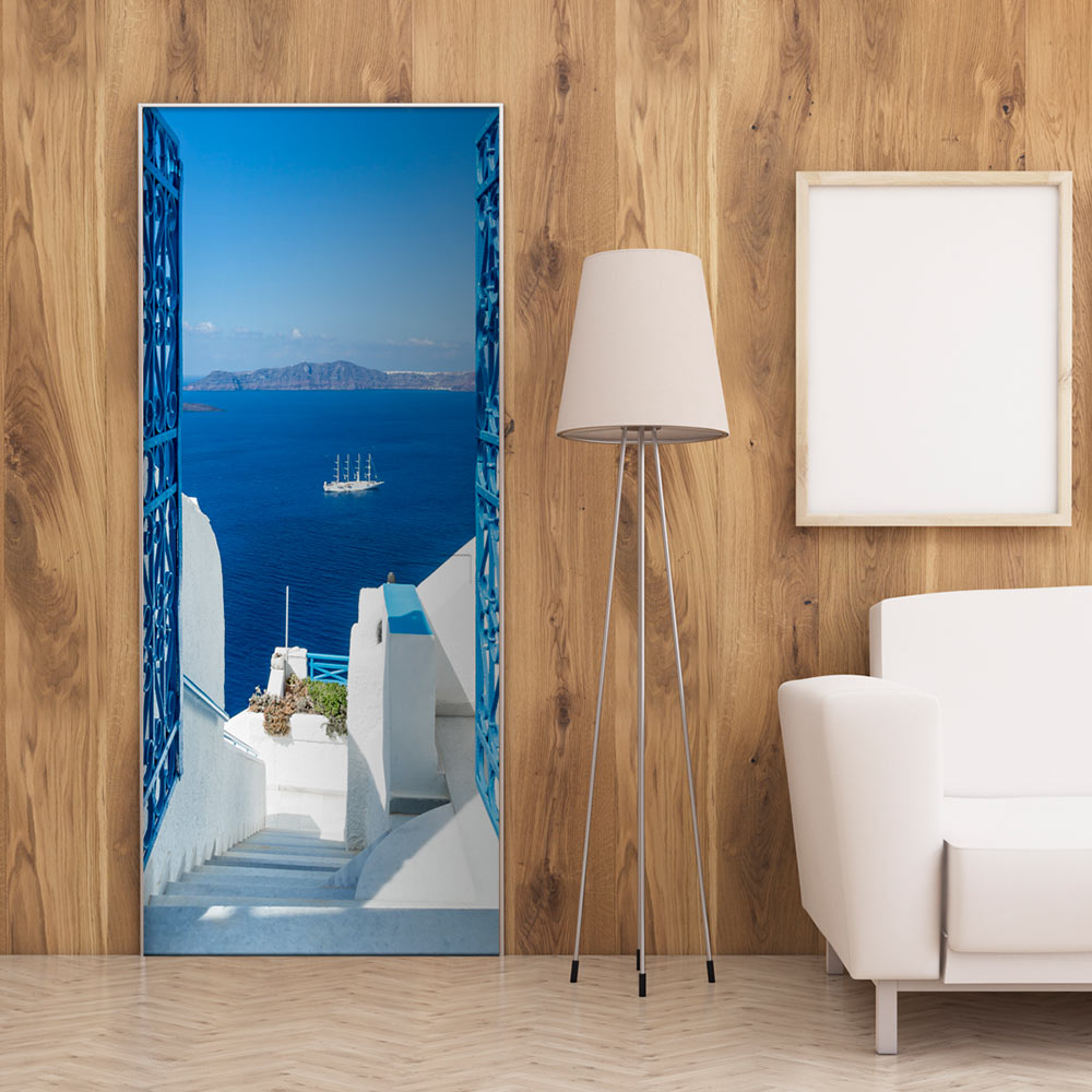 Photo wallpaper on the door - Holidays in Greece - 70x210