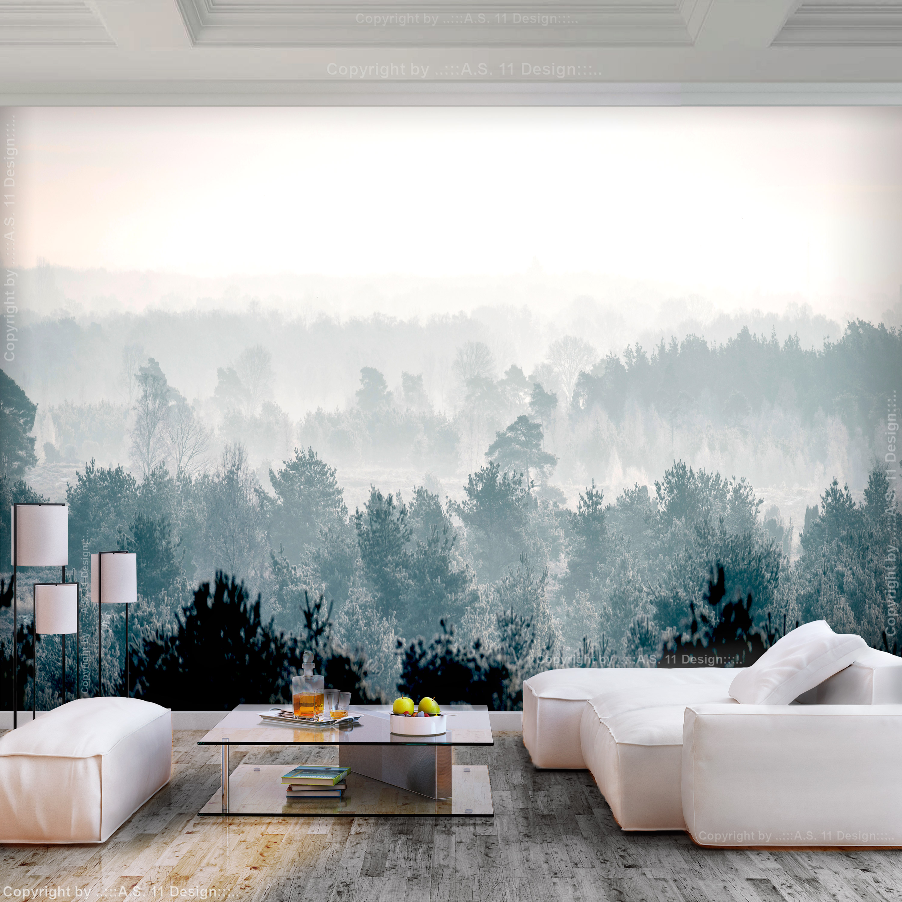 Self-adhesive Wallpaper - Winter Forest - 196x140