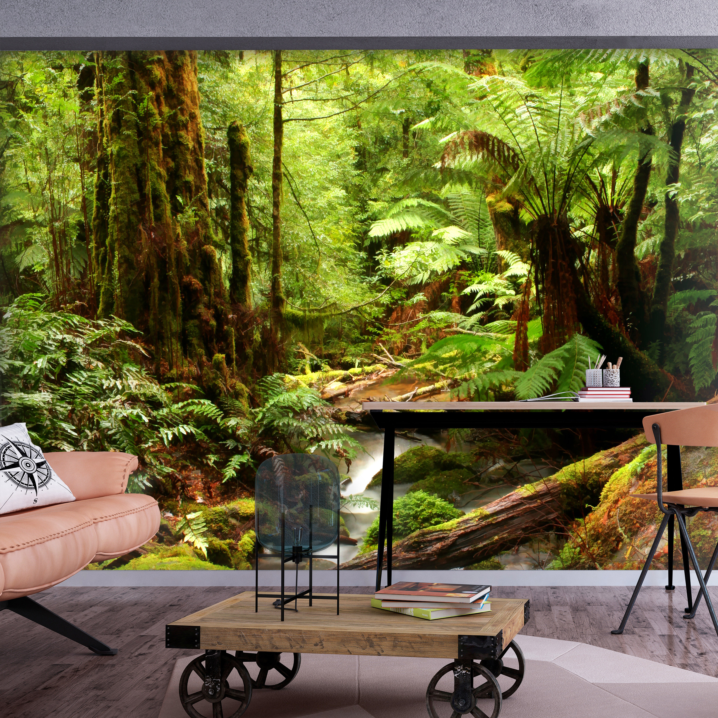 Wallpaper - Forest Brook - 100x70