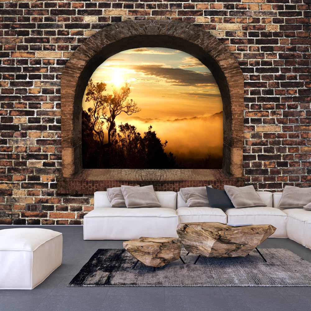 Self-adhesive Wallpaper - Stony Window: Morning Mist - 294x210