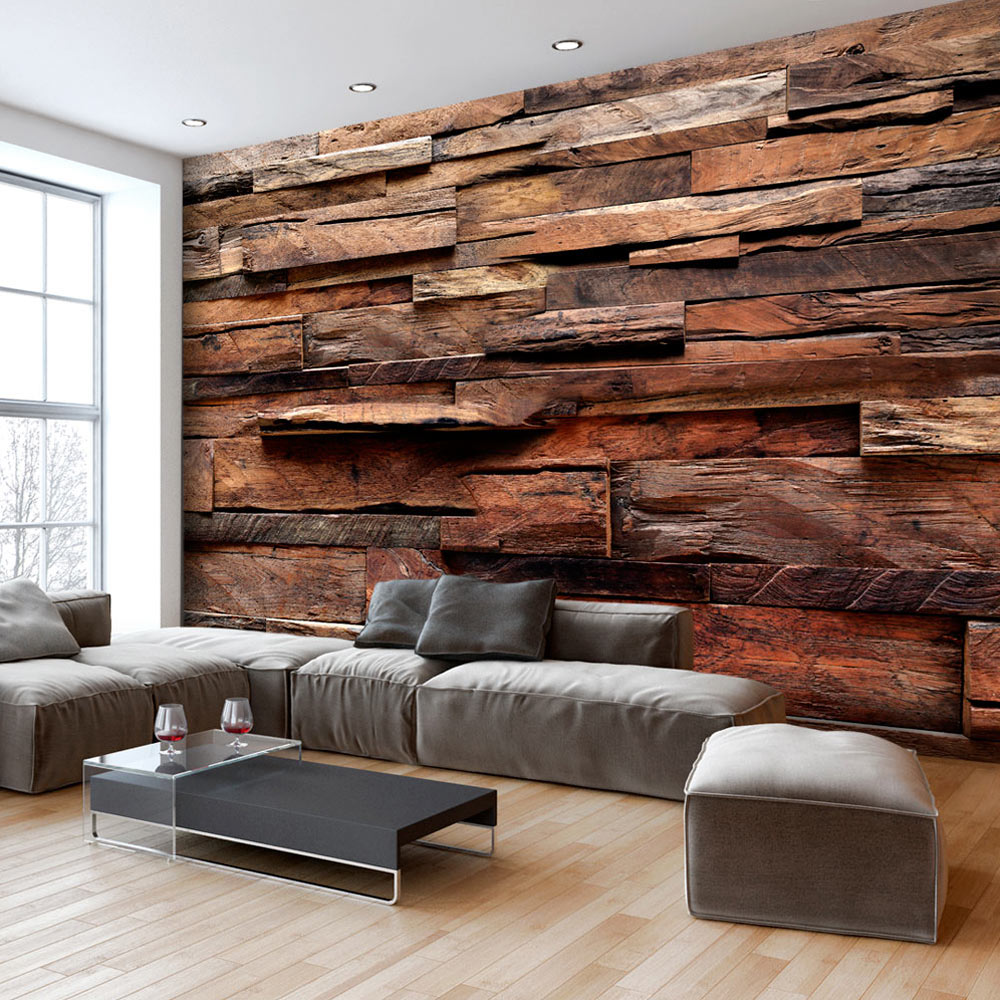 Self-adhesive Wallpaper - Rustic Style: Forest Cottage - 392x280