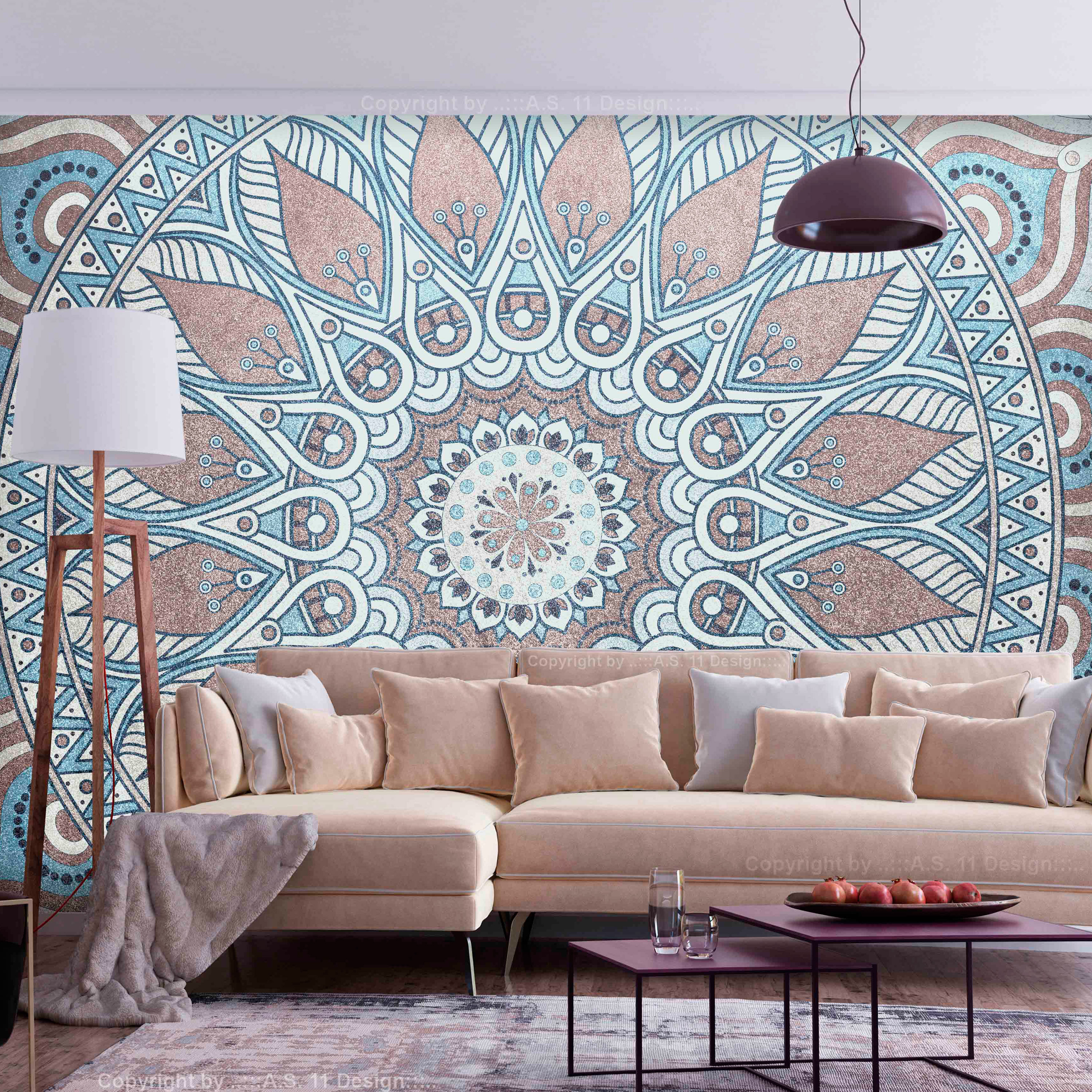 Self-adhesive Wallpaper - Oriental Circle - 343x245