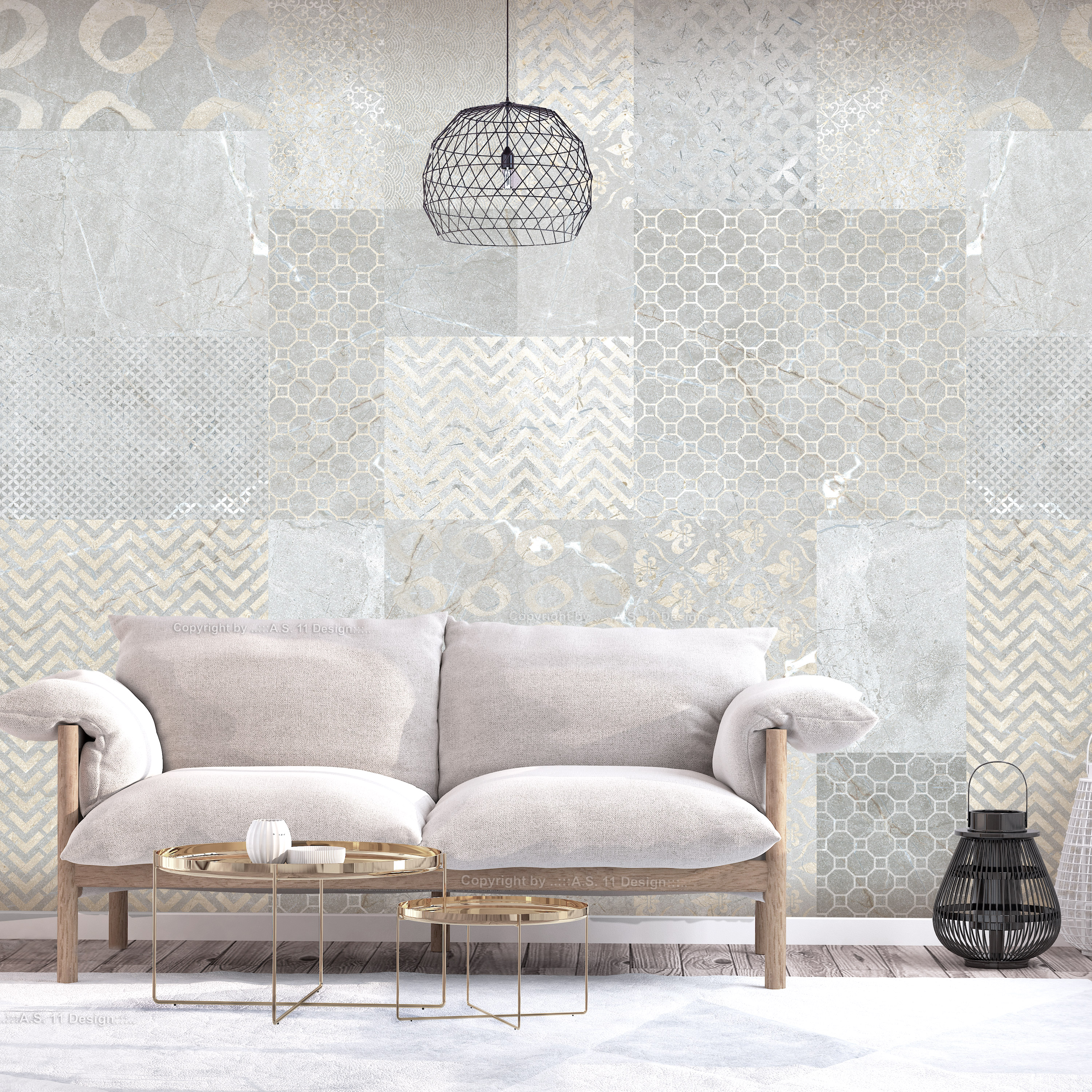 Self-adhesive Wallpaper - Tiles - 196x140