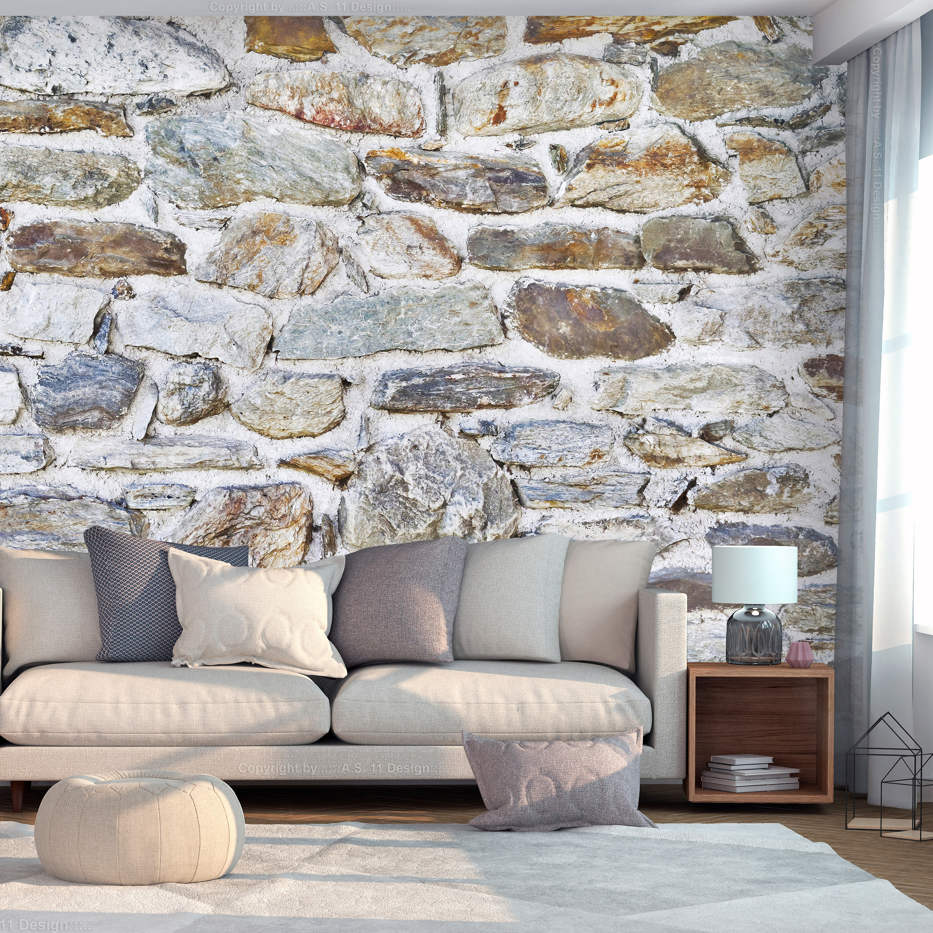 Self-adhesive Wallpaper - Stone Structure - 343x245