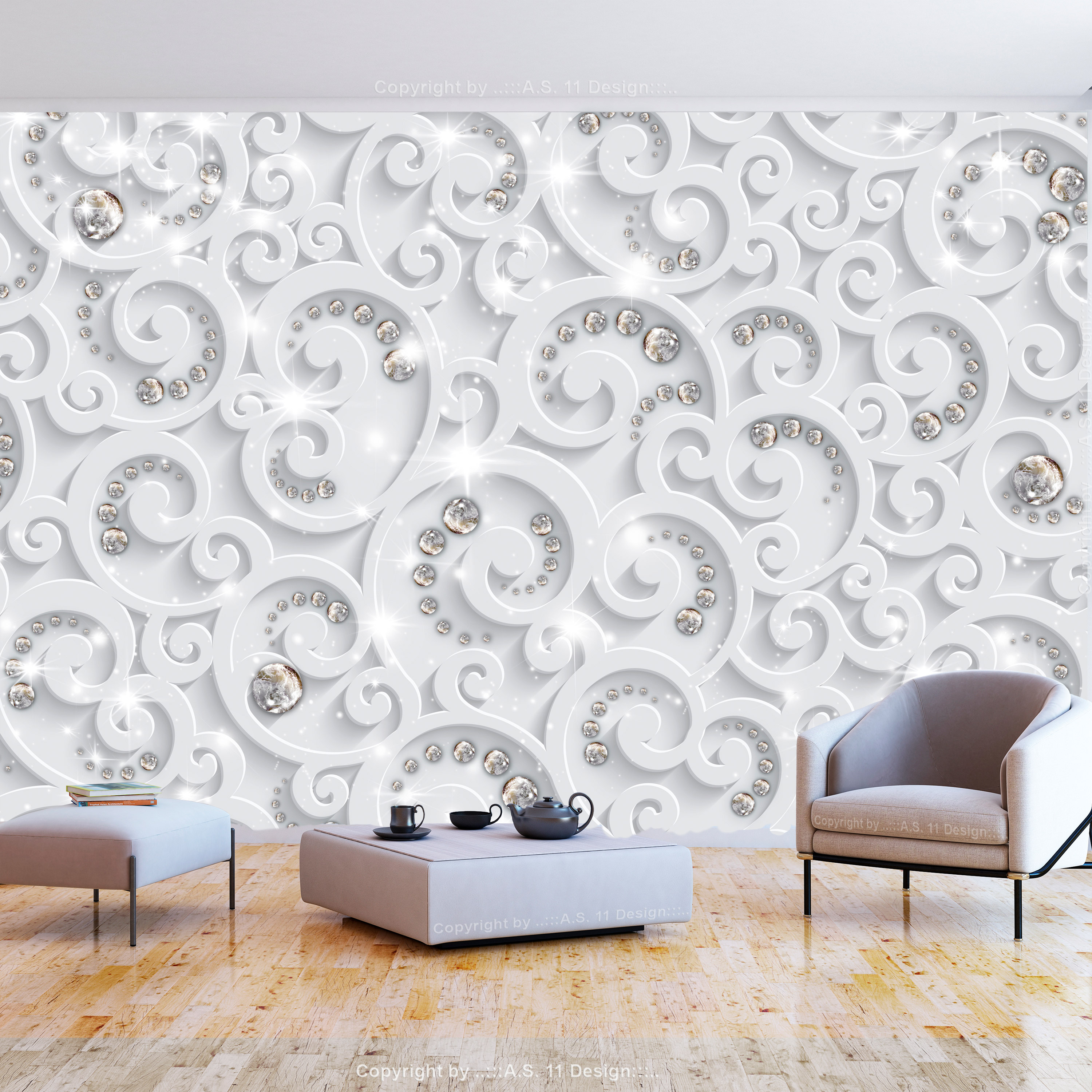 Self-adhesive Wallpaper - Abstract Glamor - 147x105