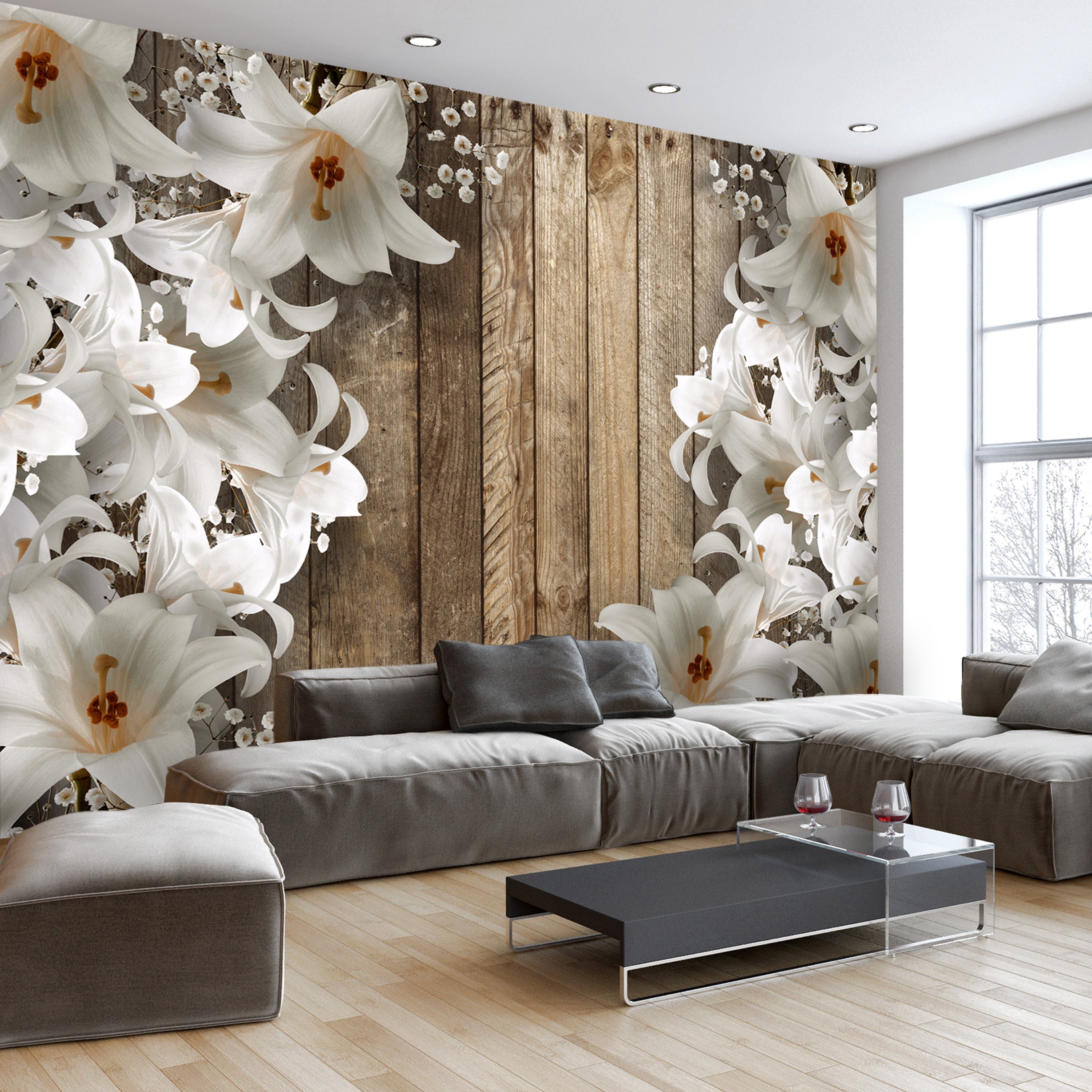 Self-adhesive Wallpaper - Lilac Garden - 98x70