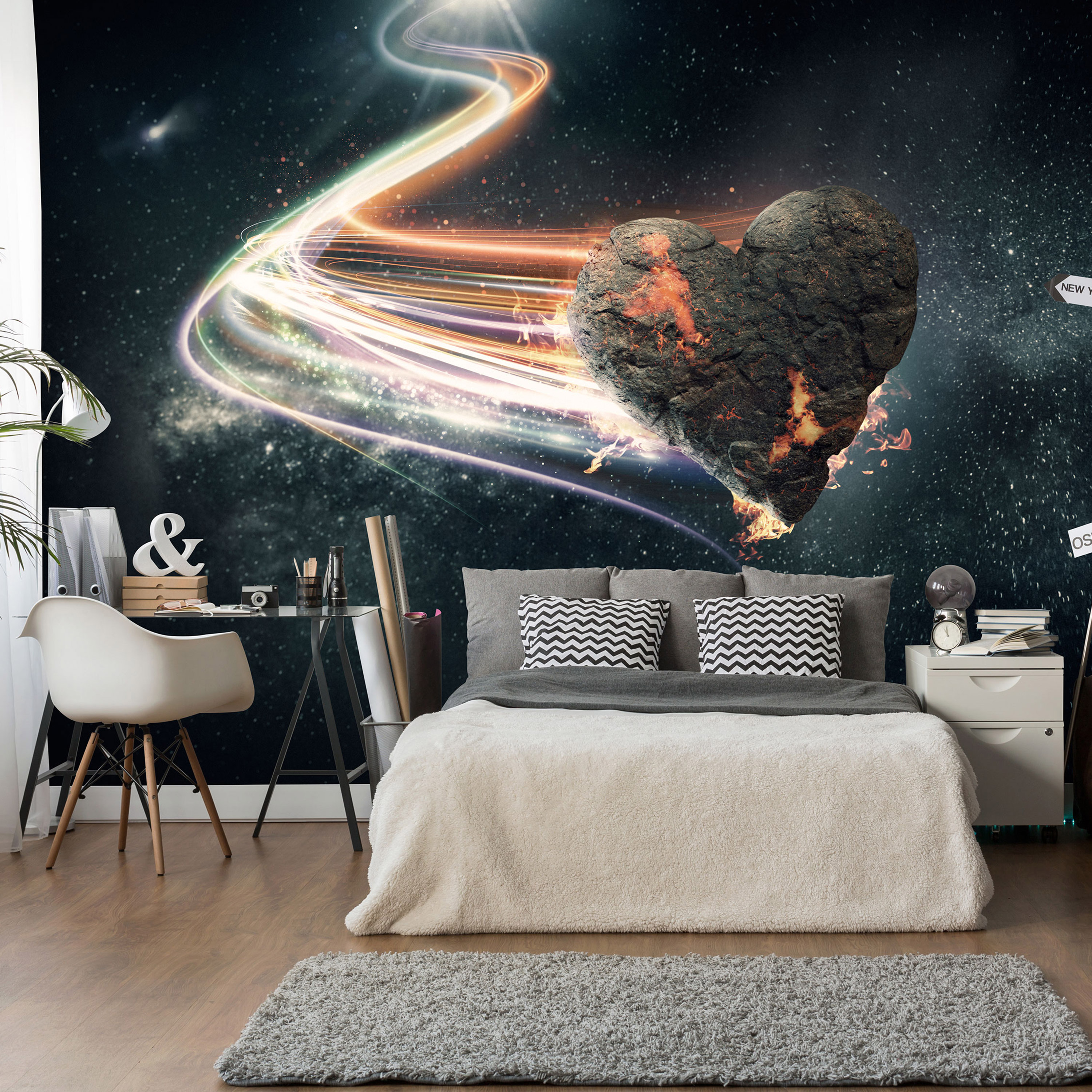 Self-adhesive Wallpaper - Love Meteorite - 98x70