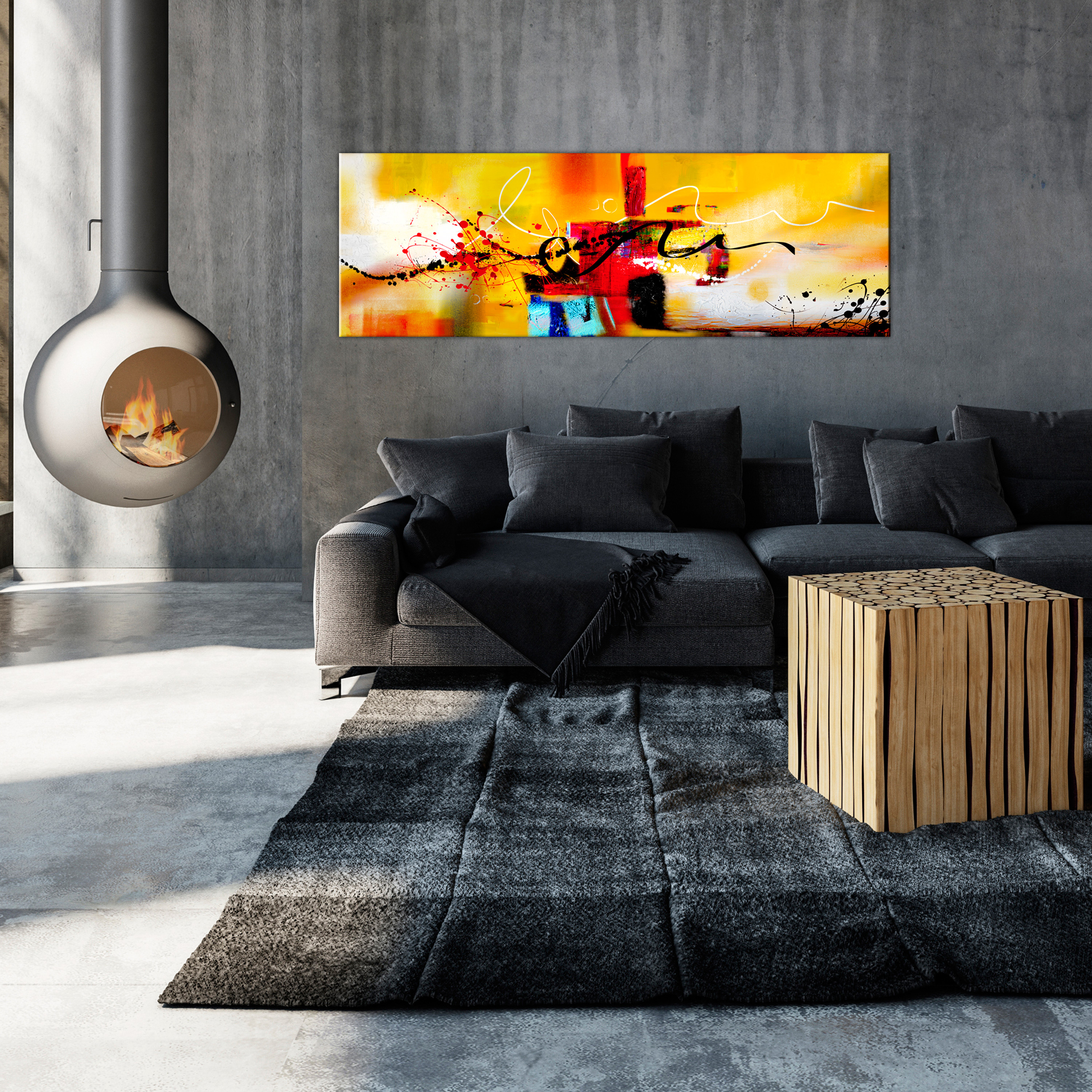 ABSTRACT Acrylic Glass Print Image Wall Art Picture Photo a-A-0323-k-b