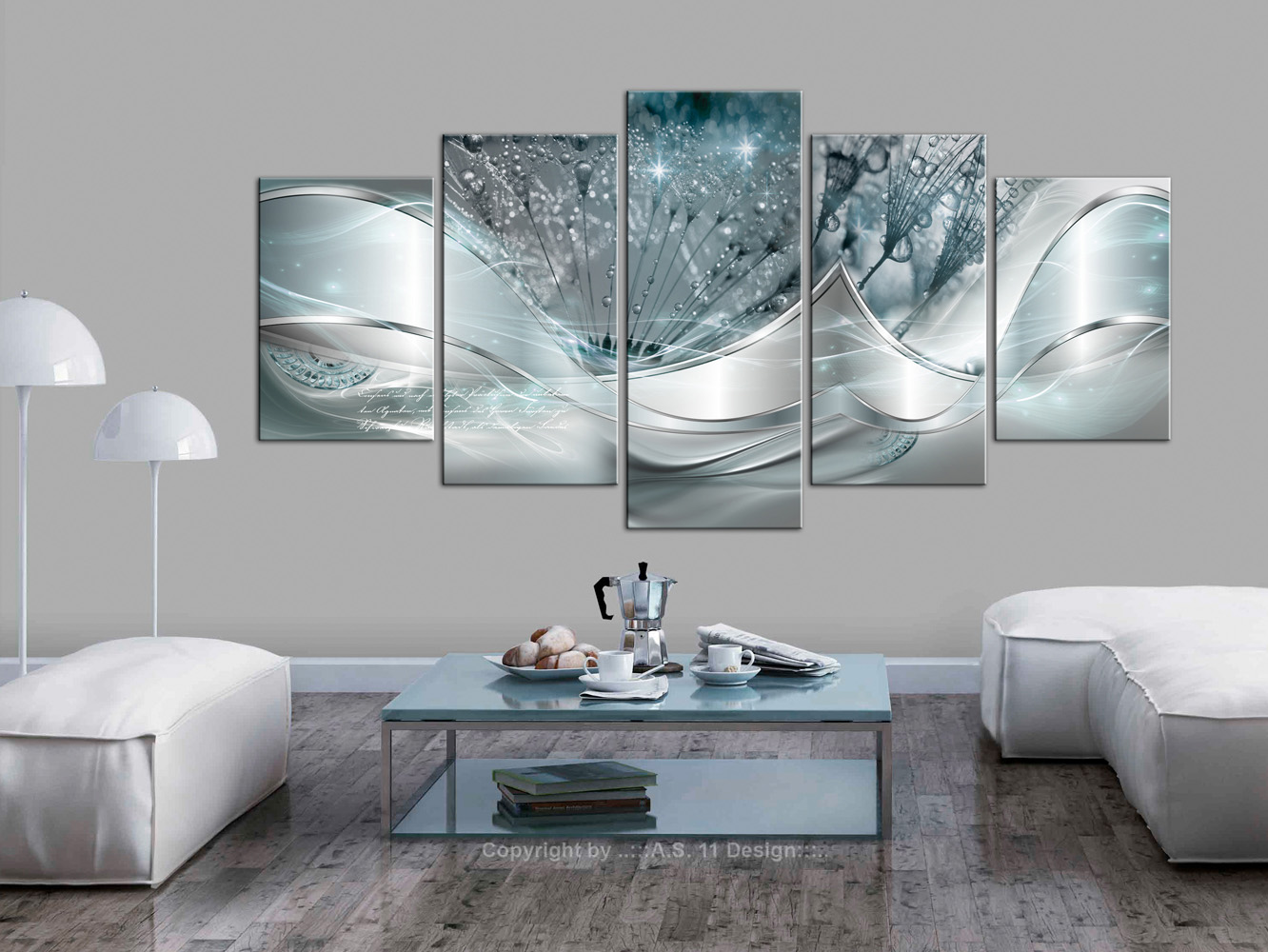 ABSTRACT Acrylic Glass Print Image 5 pcs Wall Art Picture Photo aC