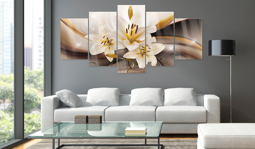 Acrylic Glass Wall Art Image Photo Print Abstract Lily Flowers bA0266