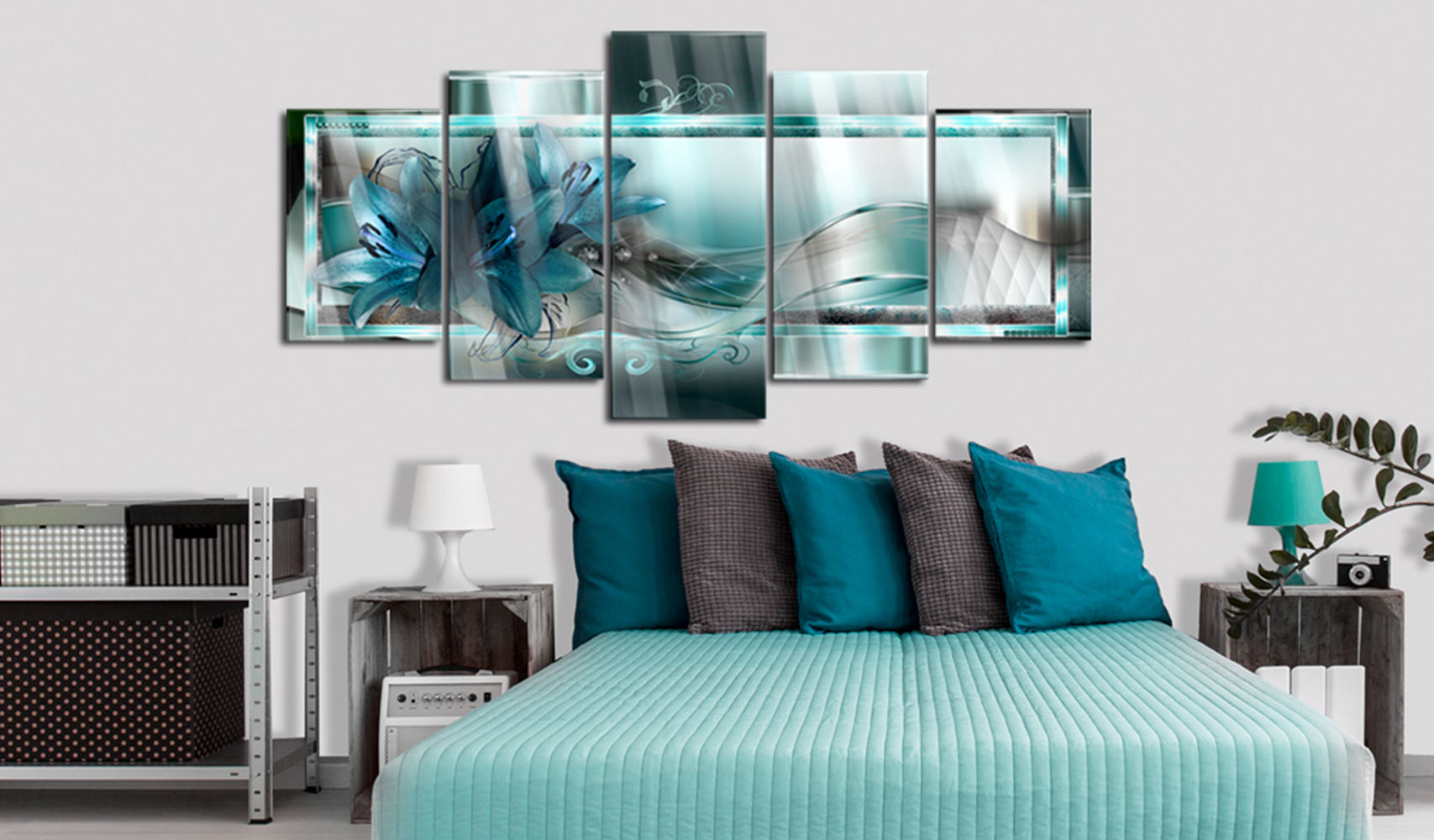 Acrylic Glass Wall Art Image Photo Print Abstract Lily Flowers bA0266