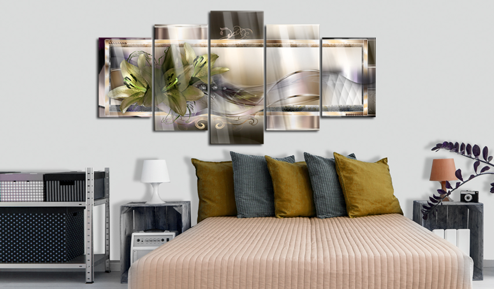 Acrylic Glass Wall Art Image Photo Print Abstract Lily Flowers b-A-0266 ...