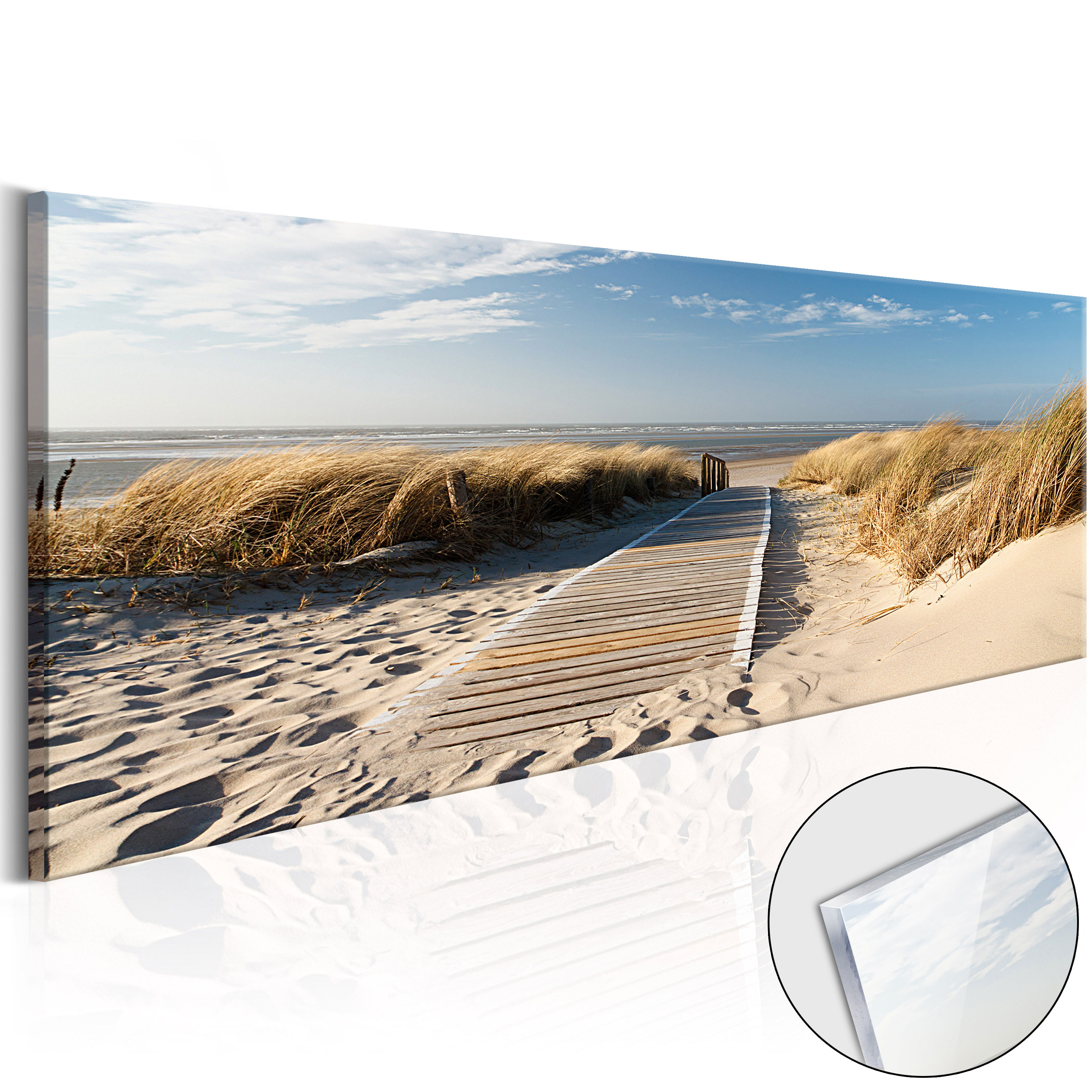 Acrylic Print - Wild Beach [Glass] - 120x40