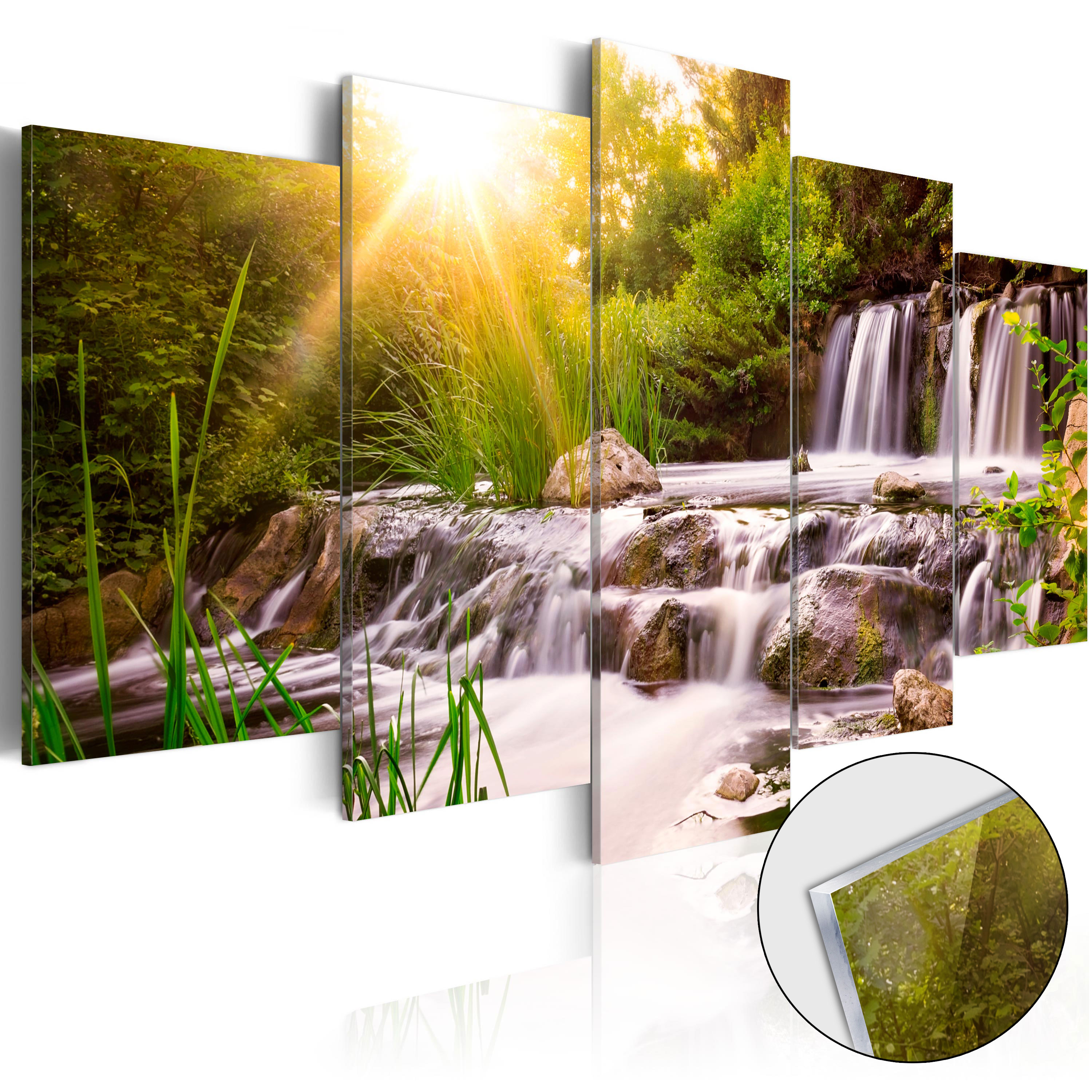 Acrylic Print - Forest Waterfall [Glass] - 200x100