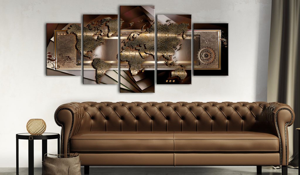 Acrylic Glass Print Image Wall Art Picture Photo World Map k-A-0112-k-e 